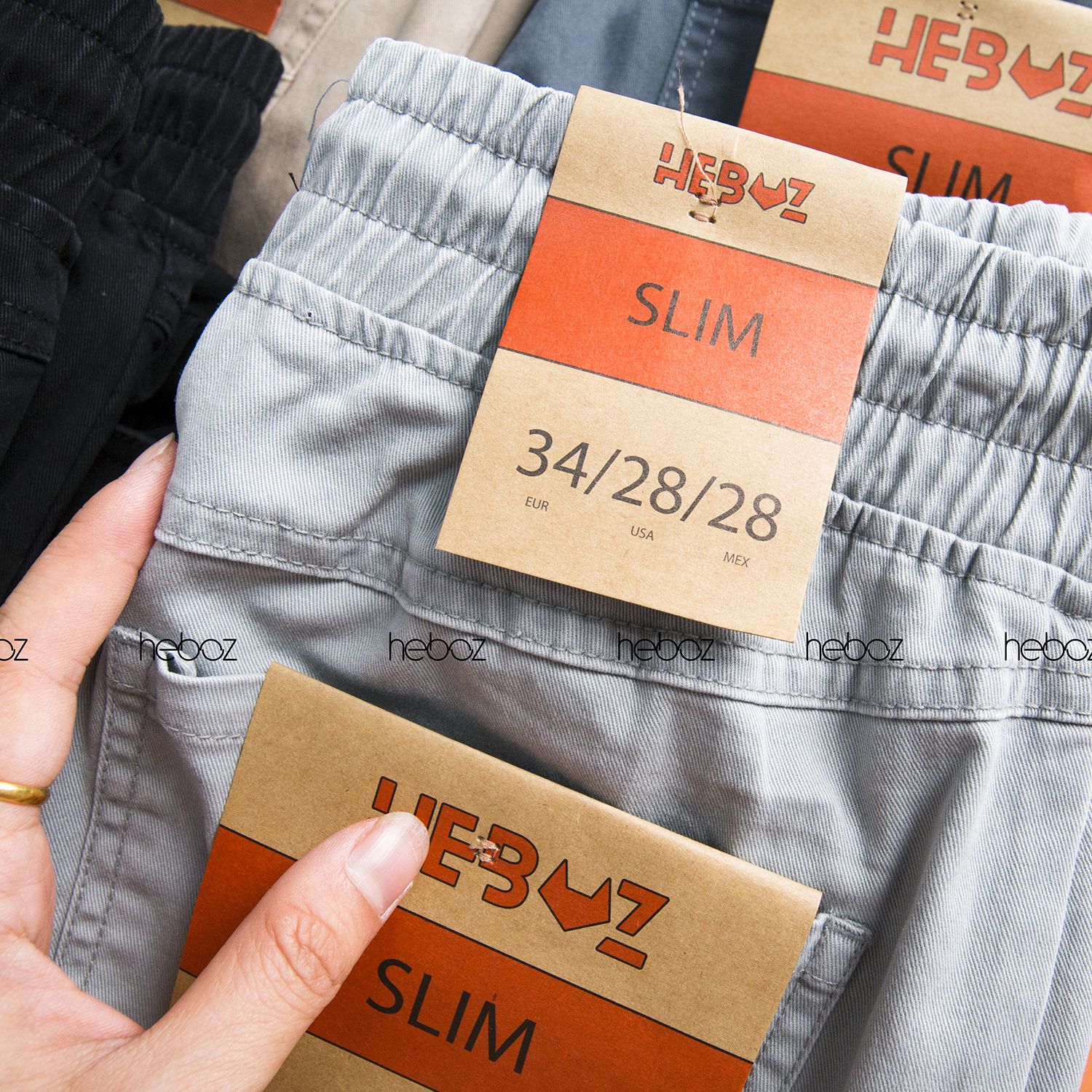 Quần jogger kaki HB túi hộp 4M