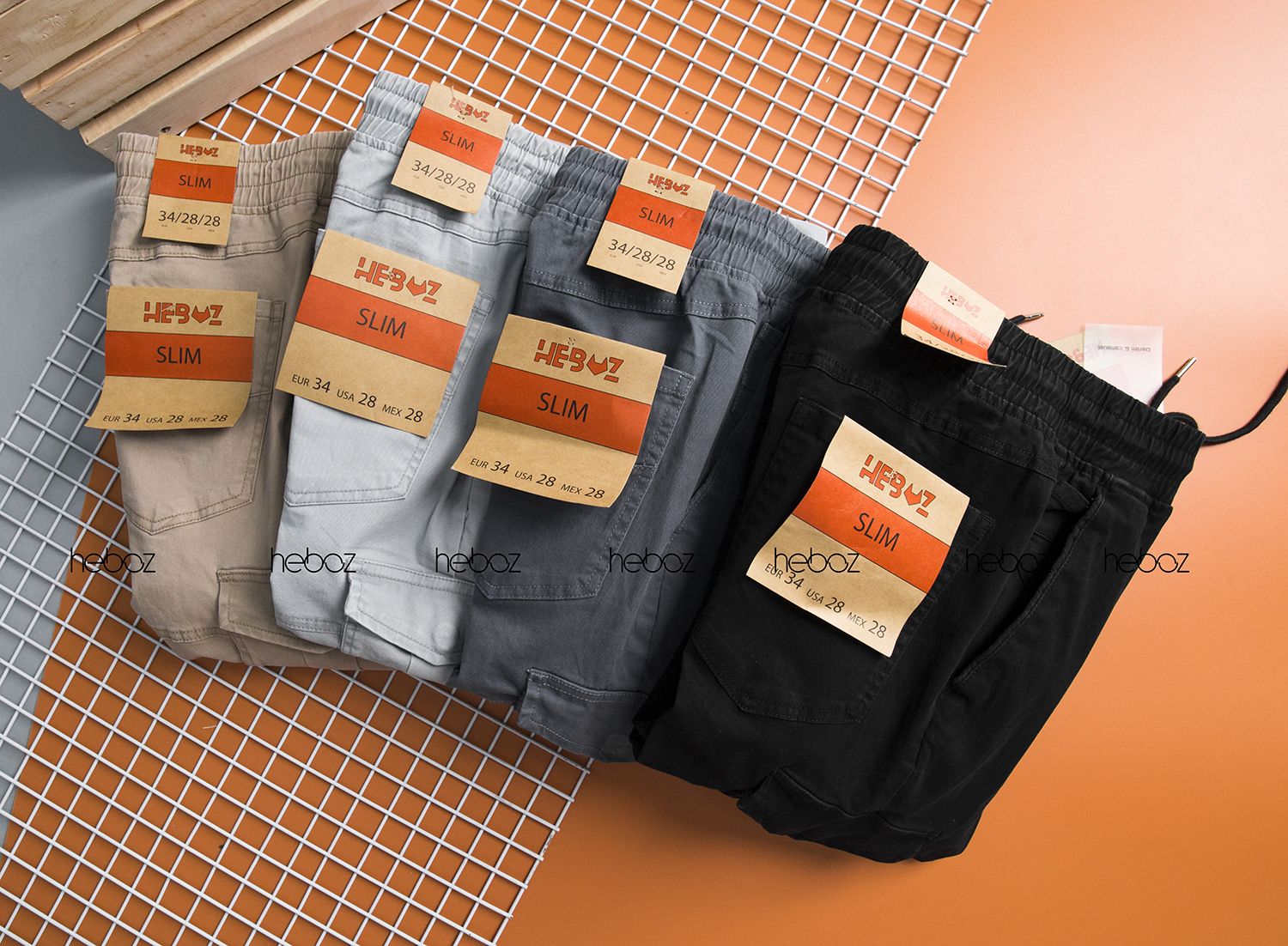 Quần jogger kaki HB túi hộp 4M