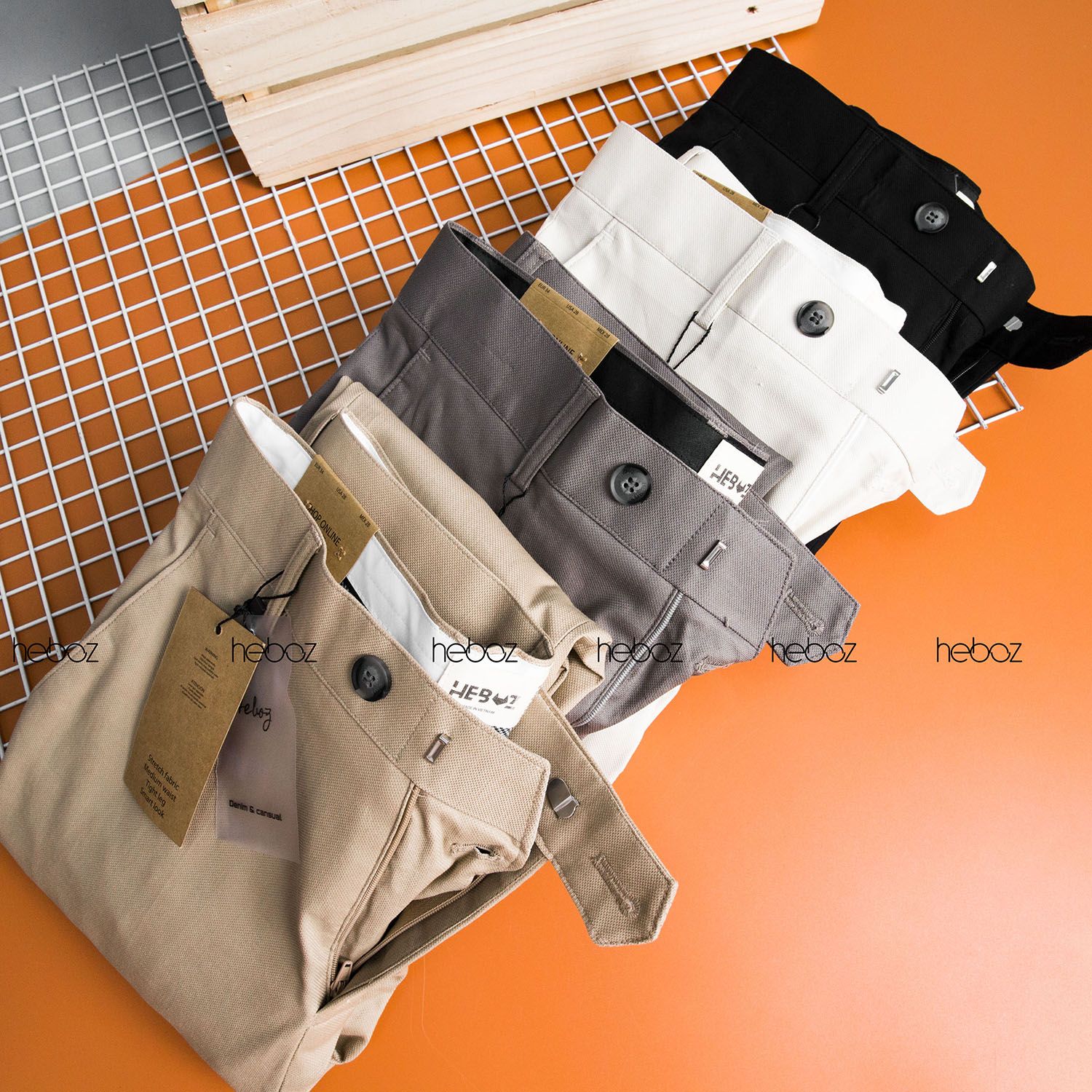 Quần kaki Heboz dáng âu 4M