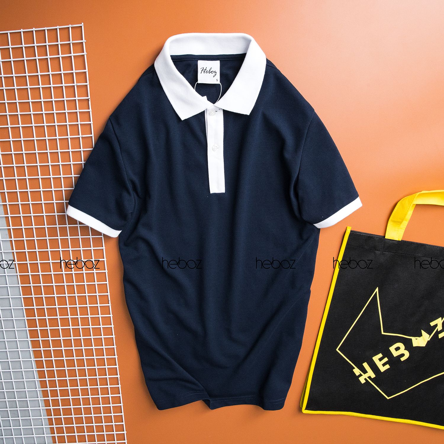 Áo polo Heboz phối viền 5M