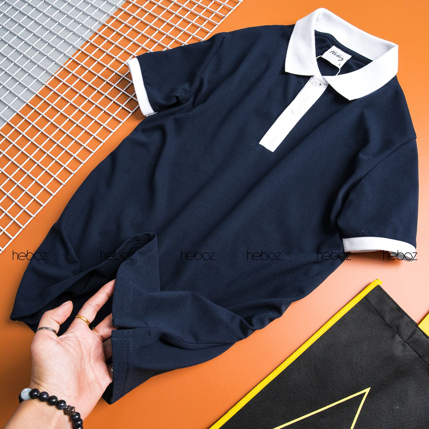 Áo polo Heboz phối viền 5M