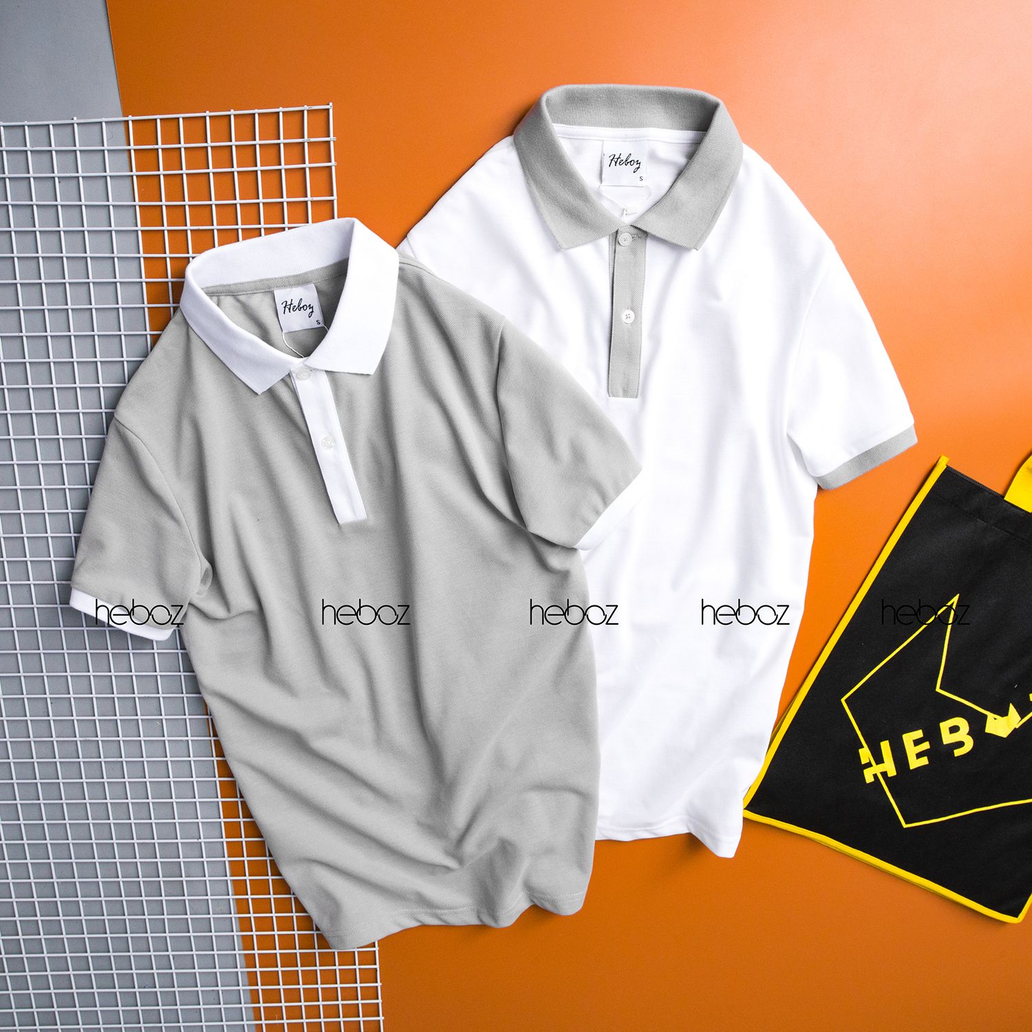 Áo polo Heboz phối viền 5M