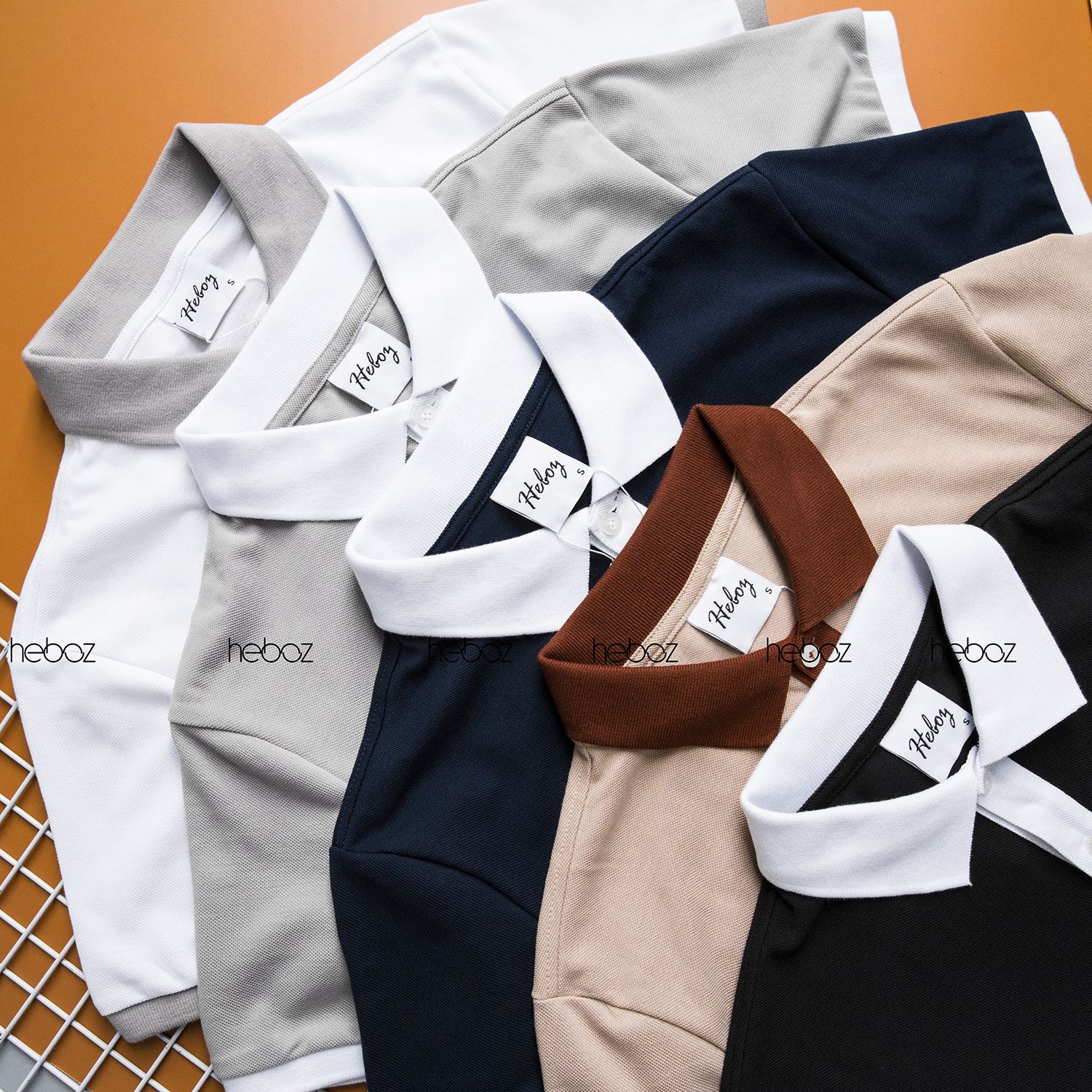 Áo polo Heboz phối viền 5M