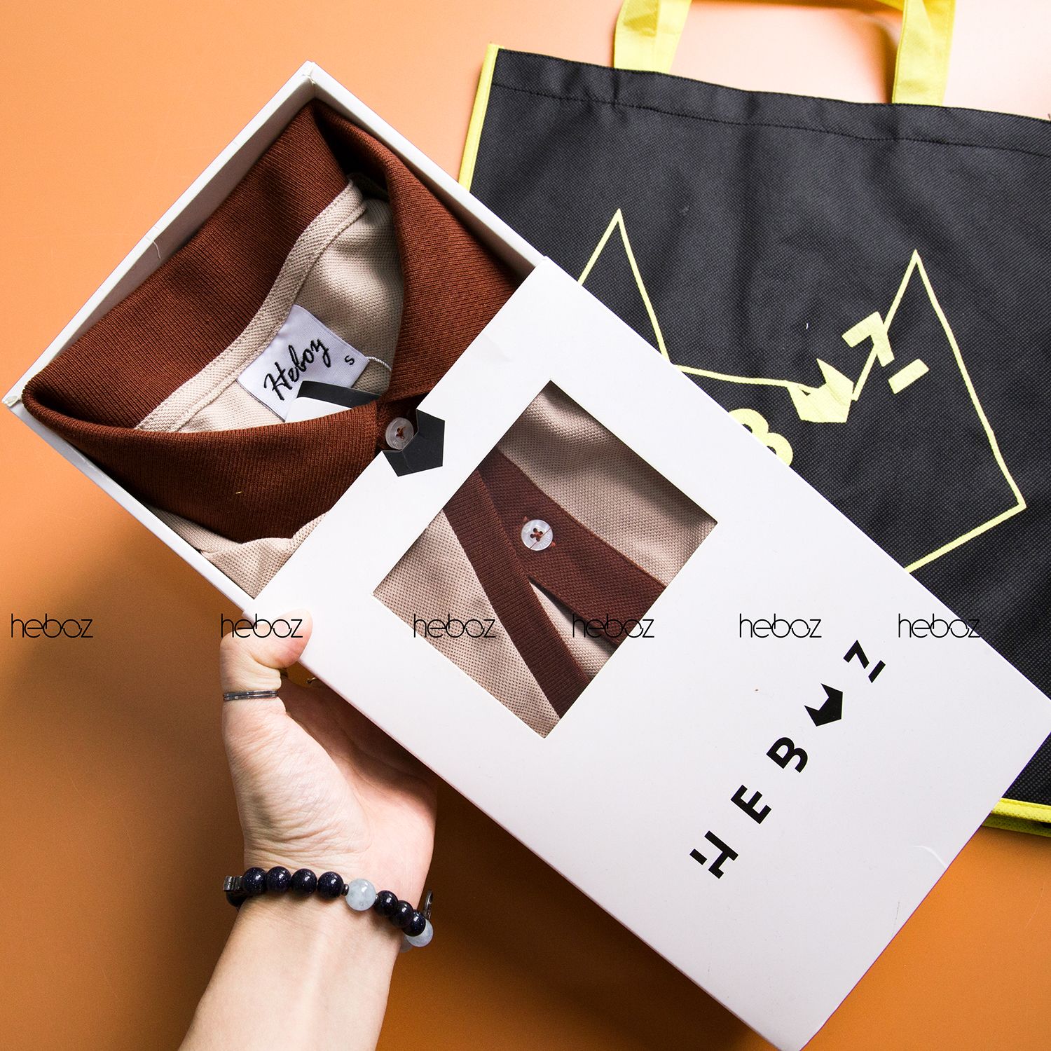 Áo polo Heboz phối viền 5M