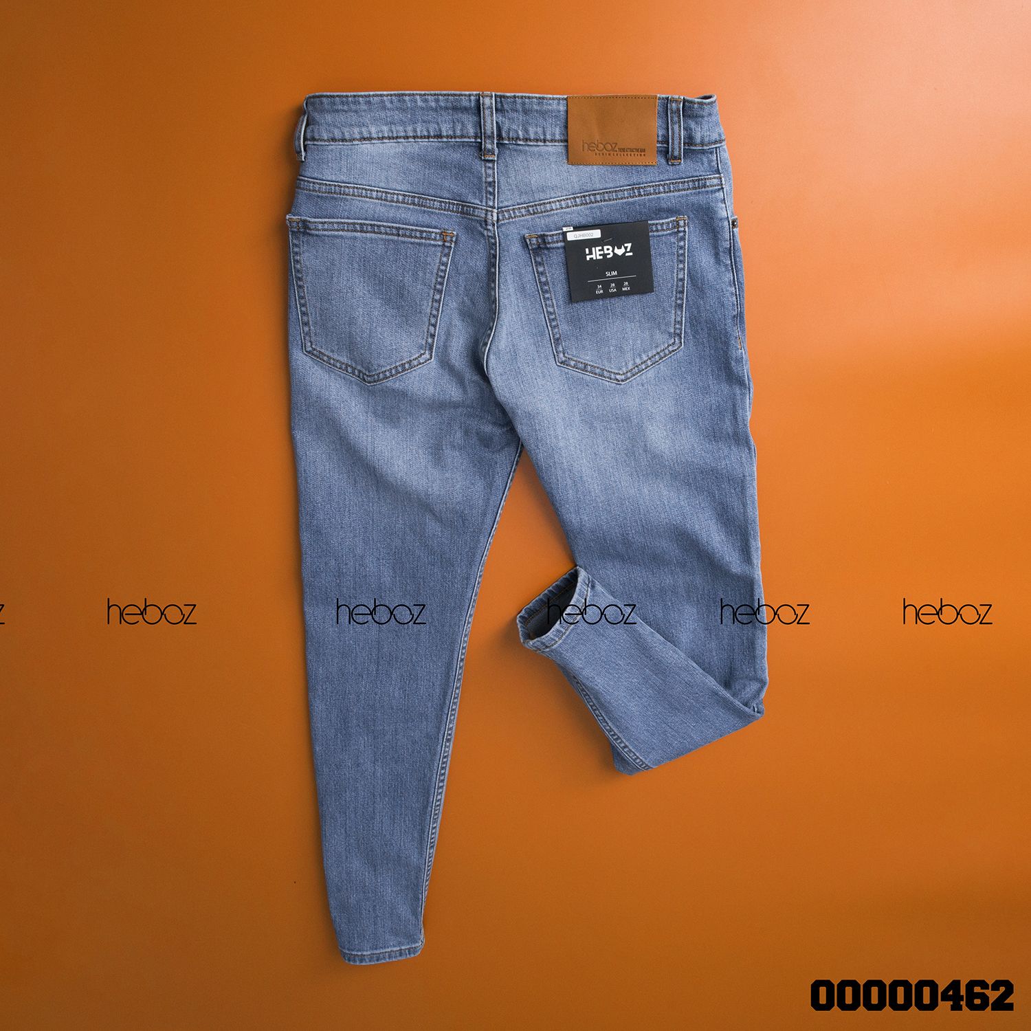 Quần jean HB slim 002(xanh vừa)