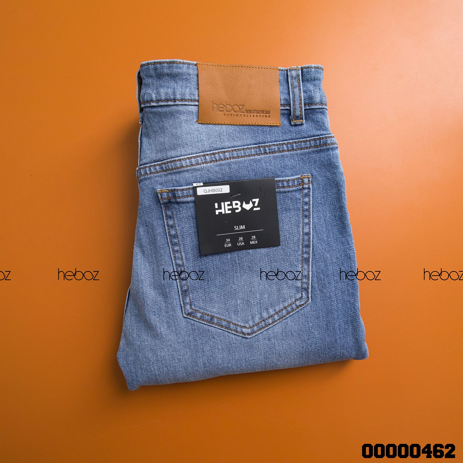 Quần jean HB slim 002(xanh vừa)