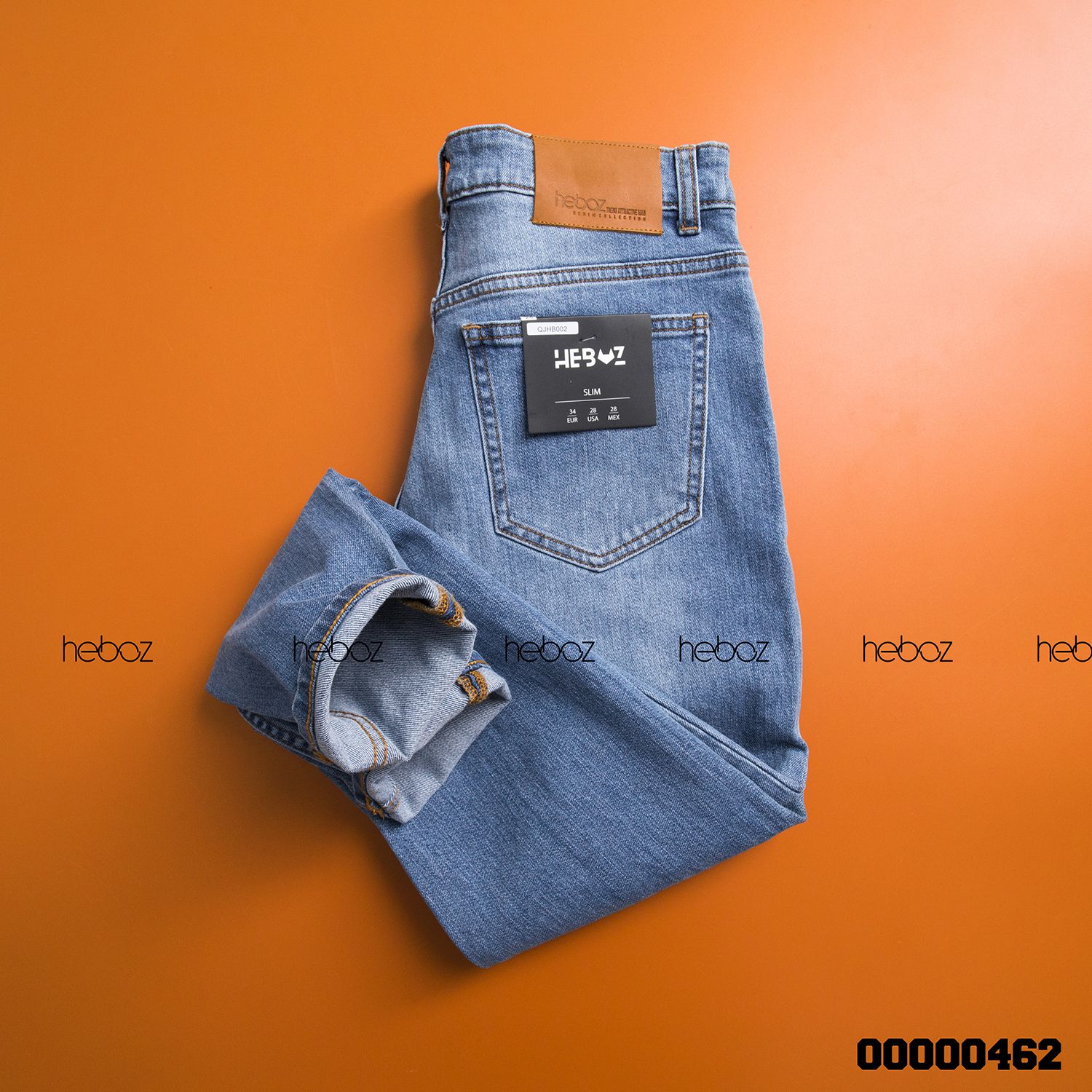 Quần jean HB slim 002(xanh vừa)