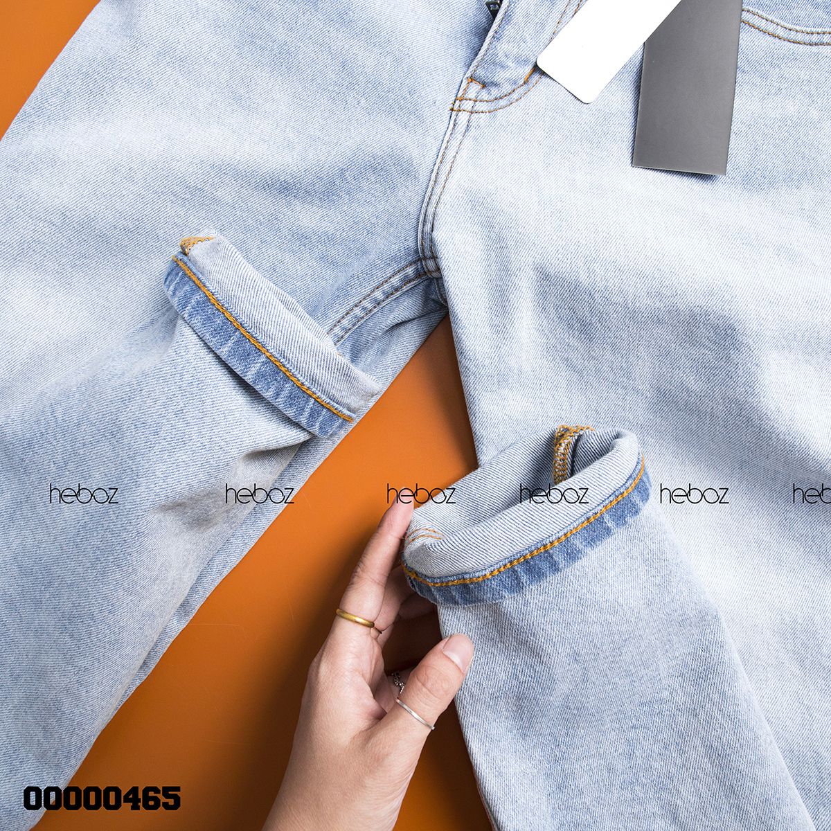 Quần jean HB slim 005(xanhtrắng)