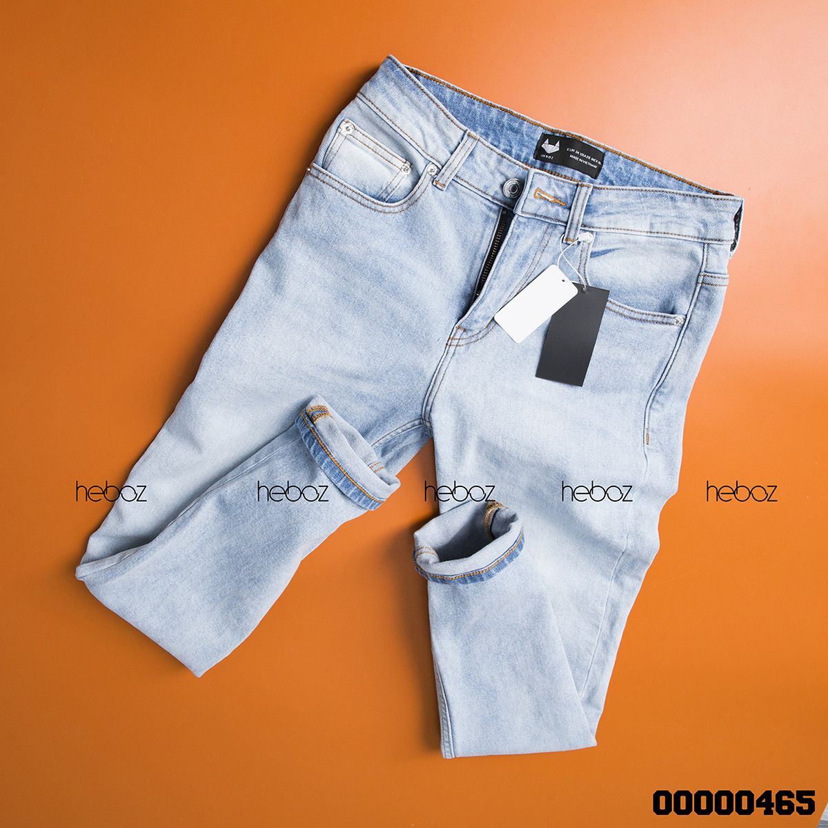 Quần jean HB slim 005(xanhtrắng)