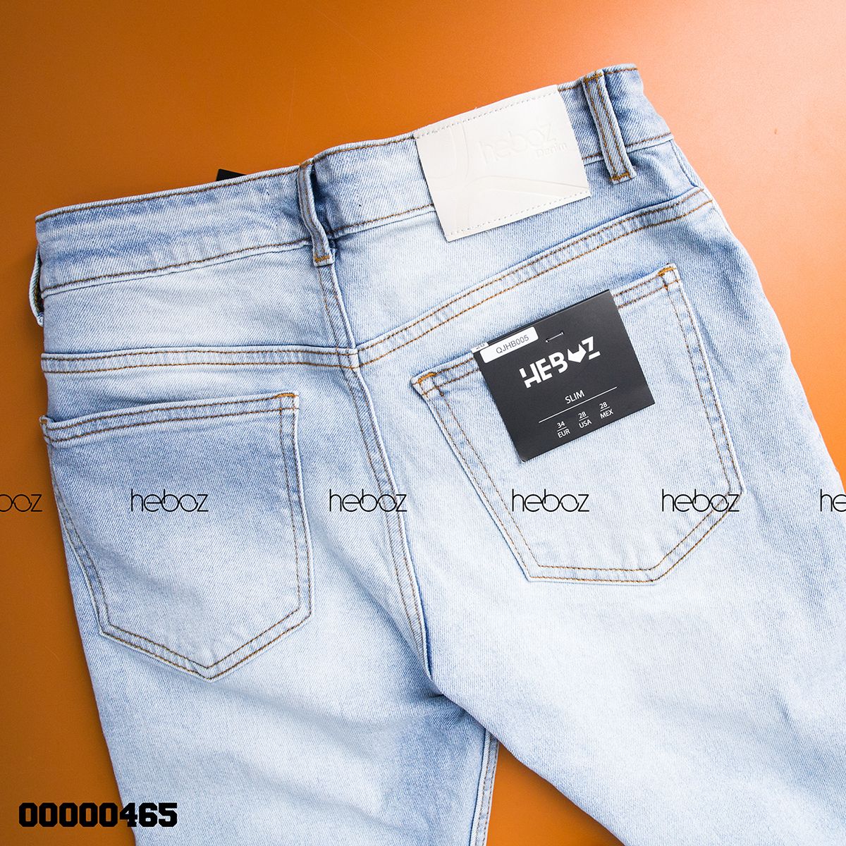 Quần jean HB slim 005(xanhtrắng)