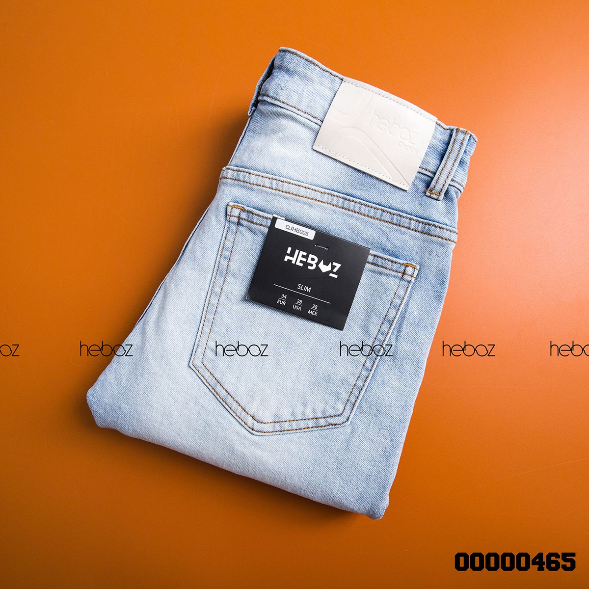 Quần jean HB slim 005(xanhtrắng)