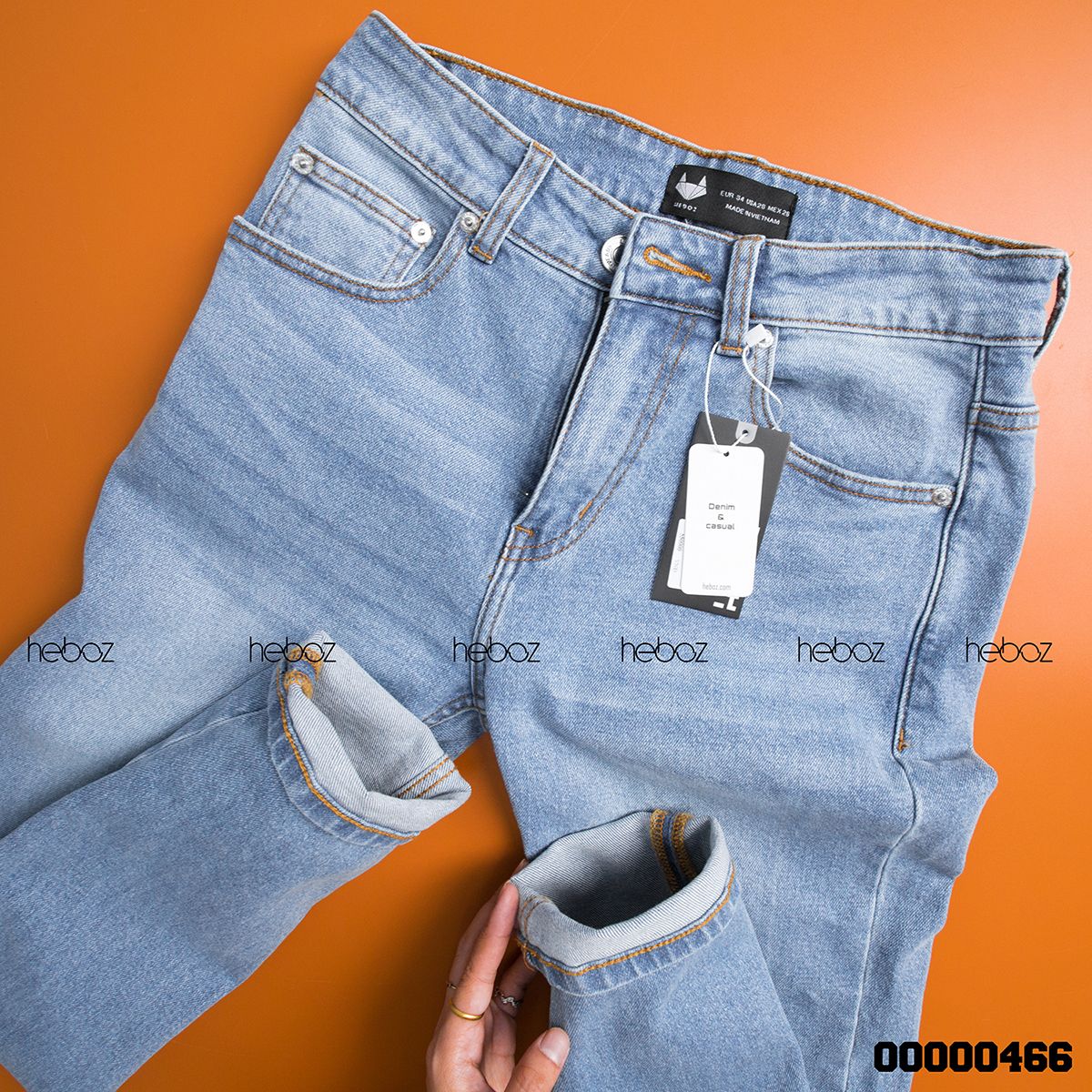 Quần jean HB slim 006(xanhrách)