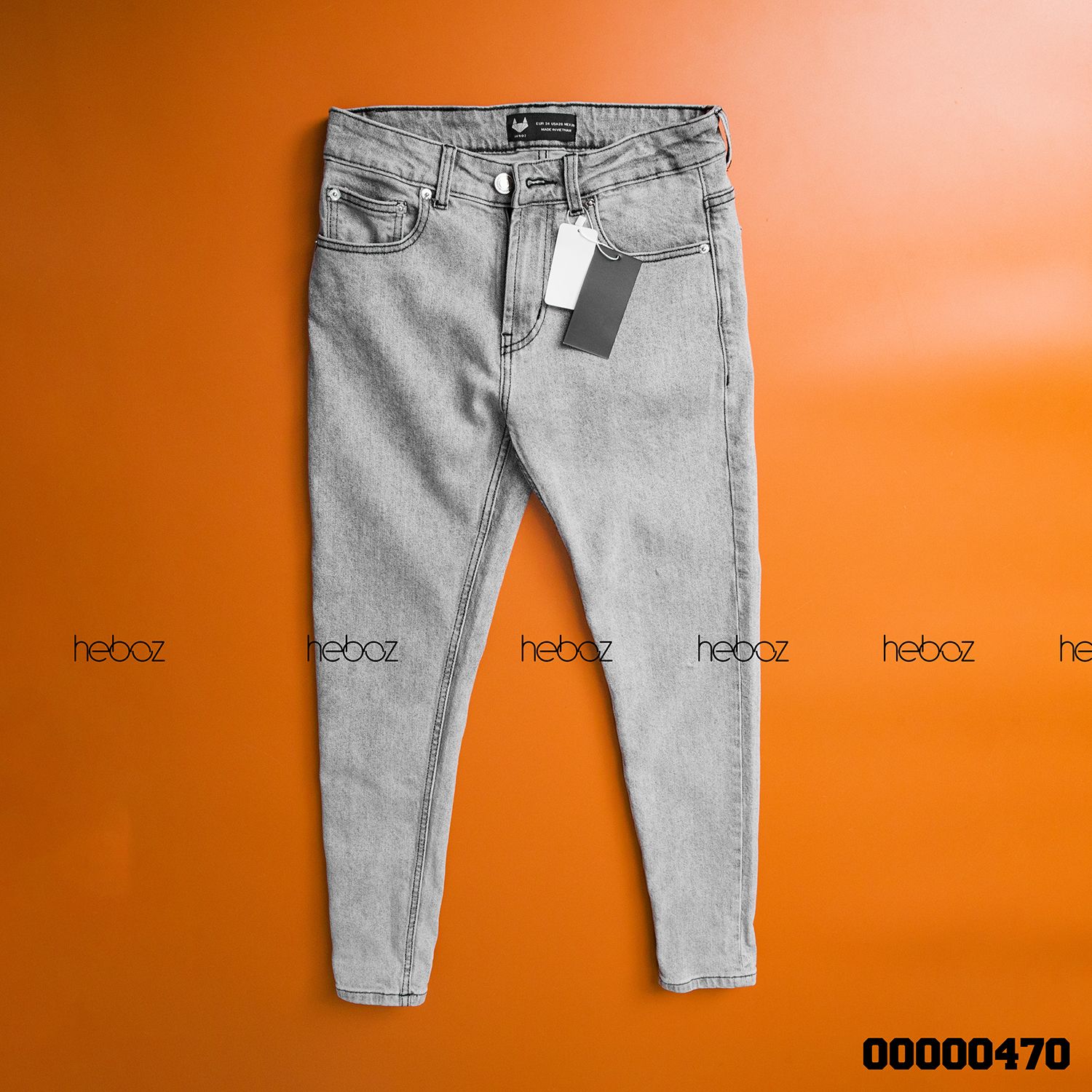 Quần jean HB slim 010(xám nhạt)