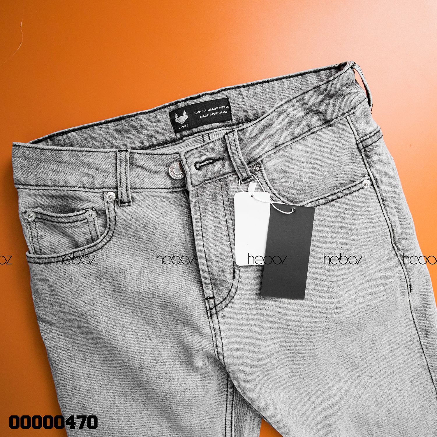 Quần jean HB slim 010(xám nhạt)