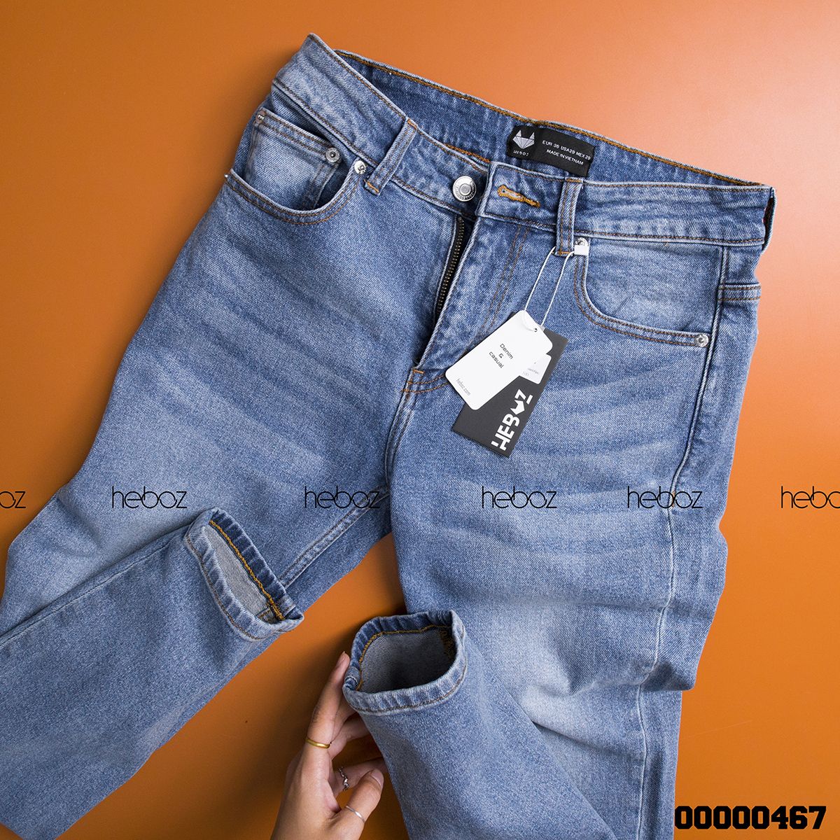 Quần jean HB slim 007(xanhđậm)
