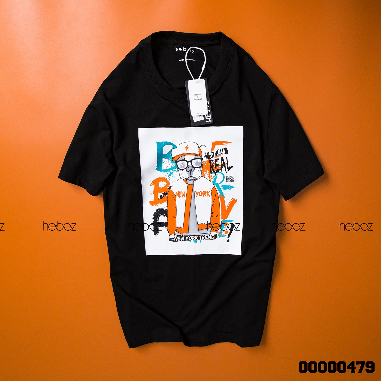 Áo thun Heboz print 5M 2