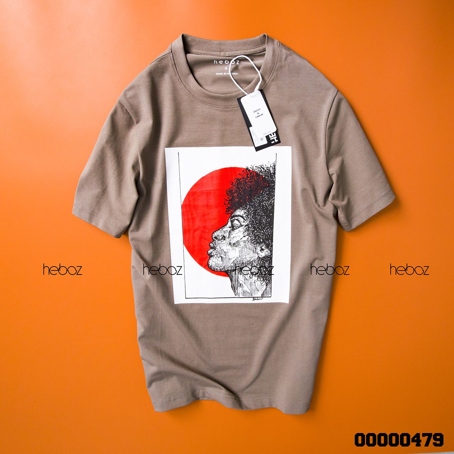 Áo thun Heboz print 5M 2