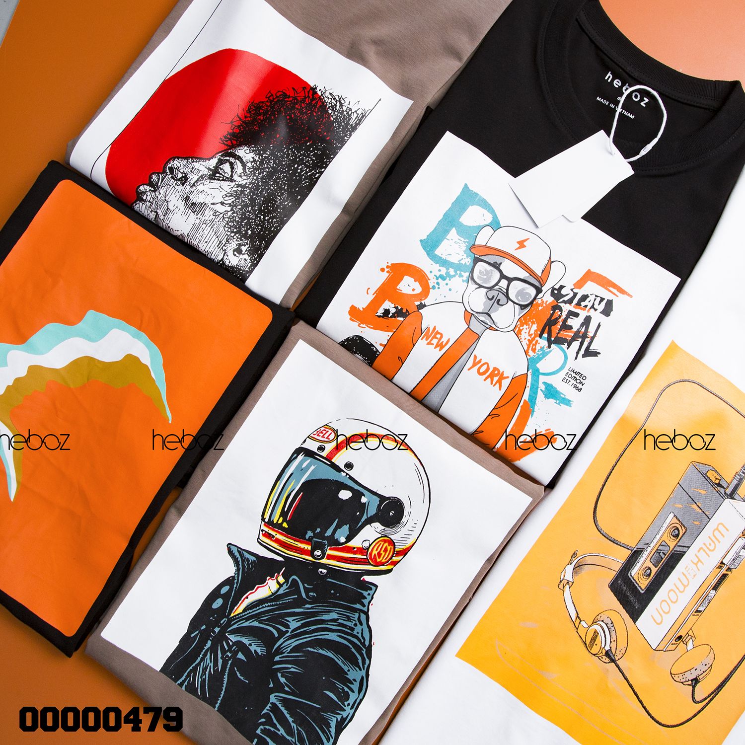 Áo thun Heboz print 5M 2