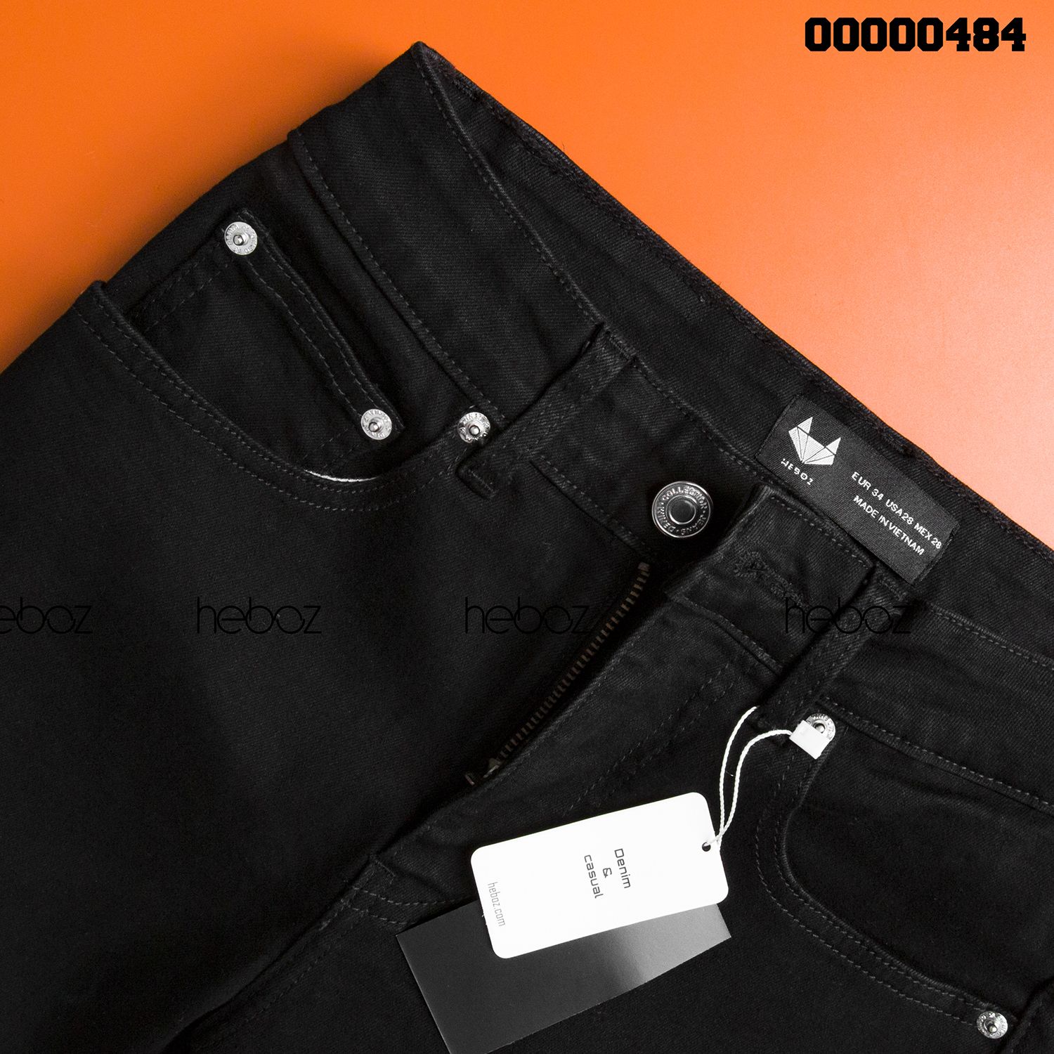 Quần jean HB slim 014(đen rách)