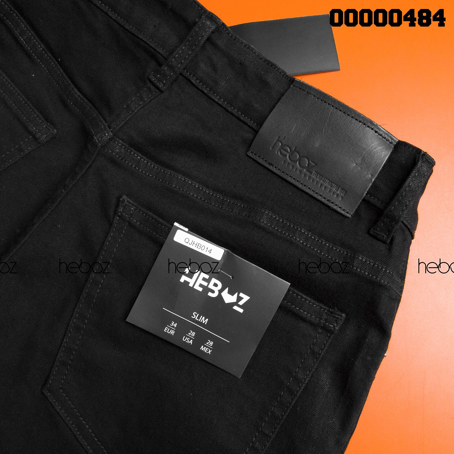 Quần jean HB slim 014(đen rách)