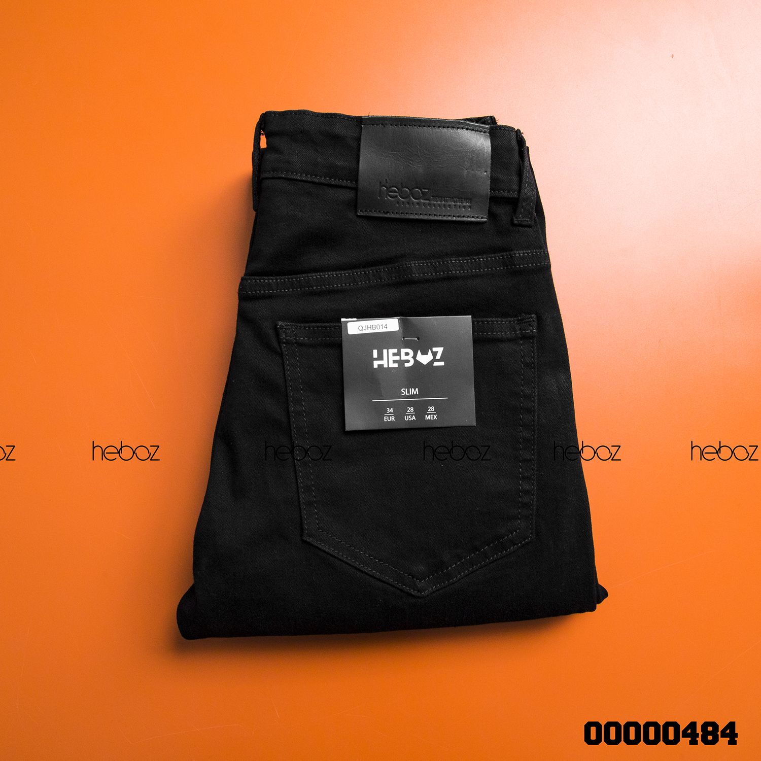 Quần jean HB slim 014(đen rách)