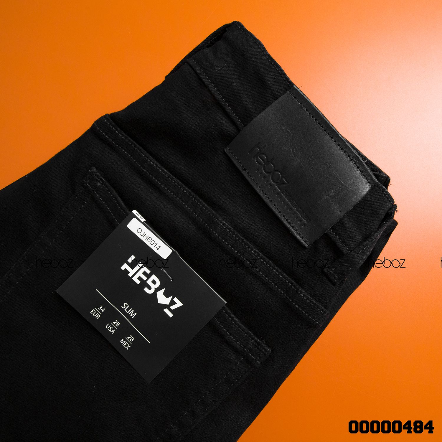 Quần jean HB slim 014(đen rách)