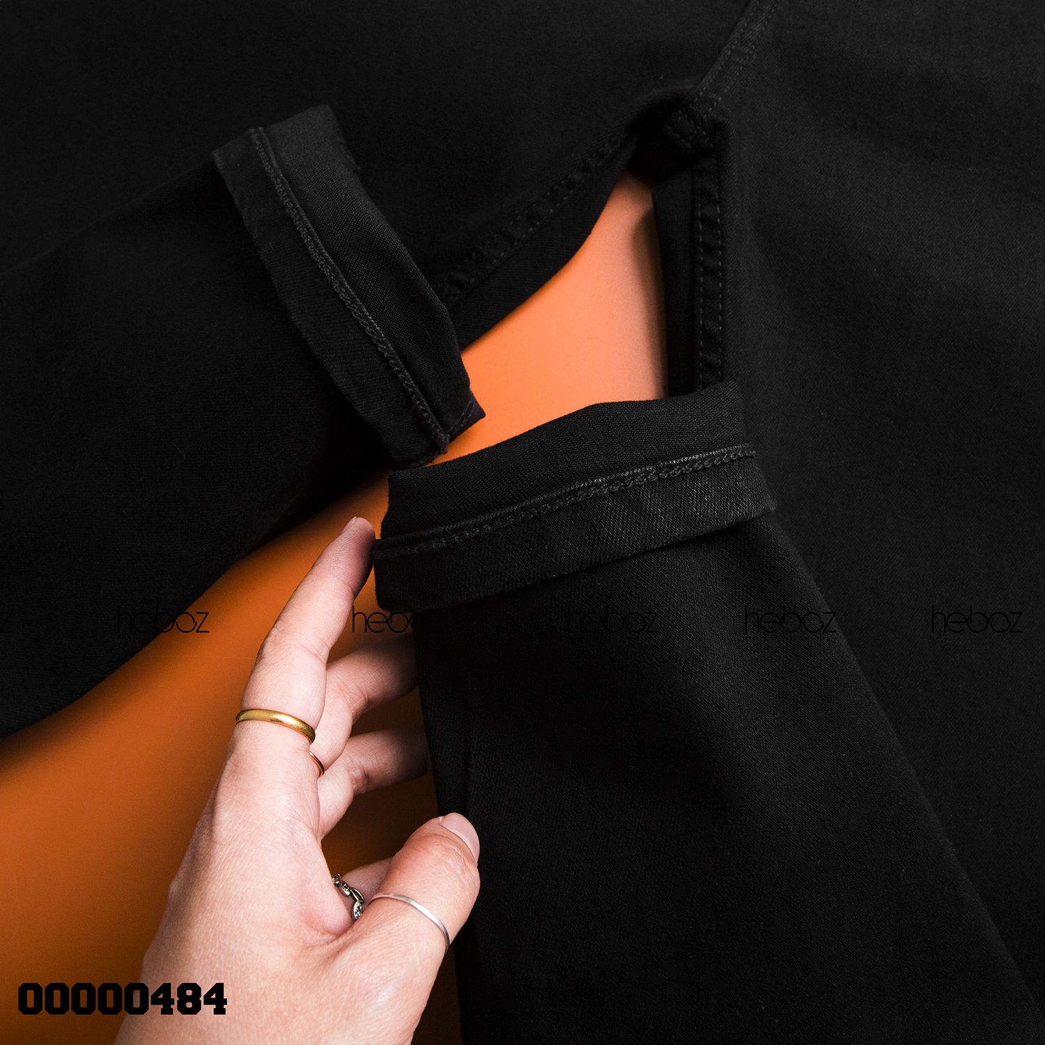 Quần jean HB slim 014(đen rách)