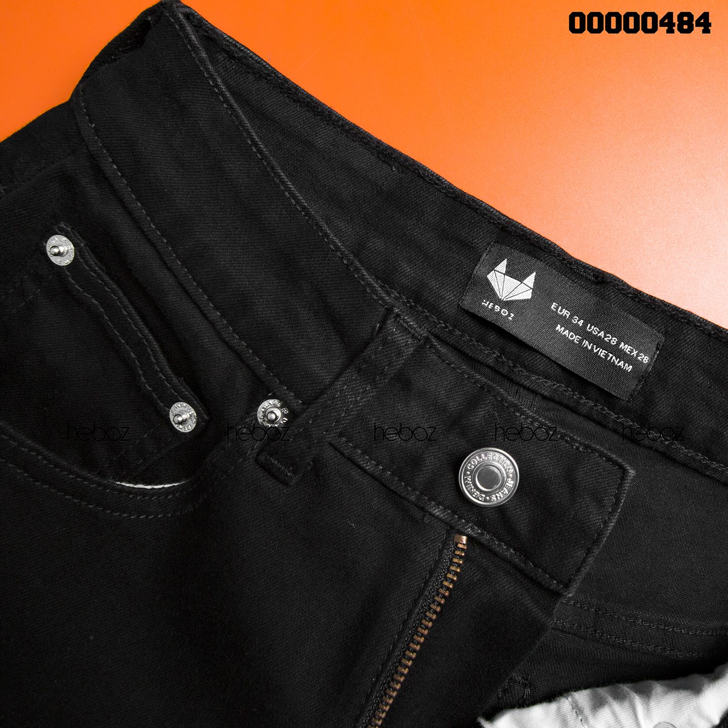 Quần jean HB slim 014(đen rách)
