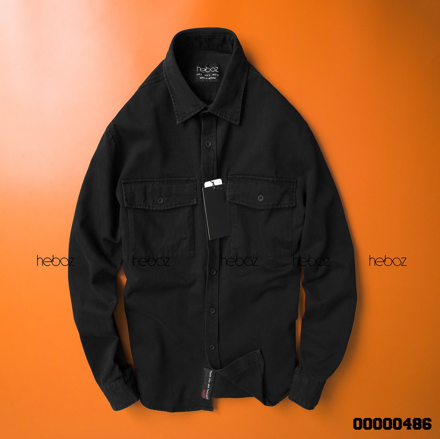 Áo denim Heboz 2 túi 5M new