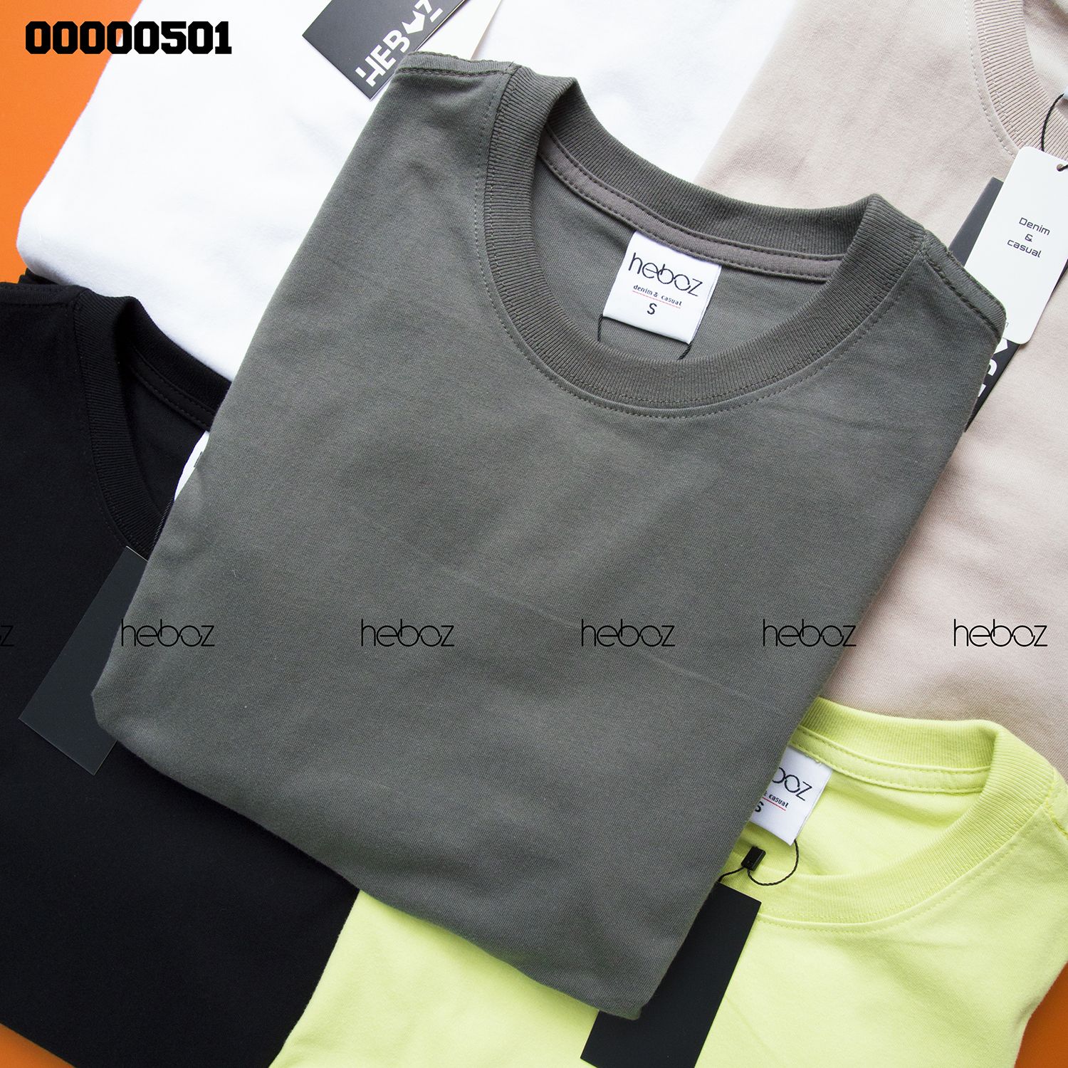 Áo thun HEBOZ trơn 5M(cotton khô)