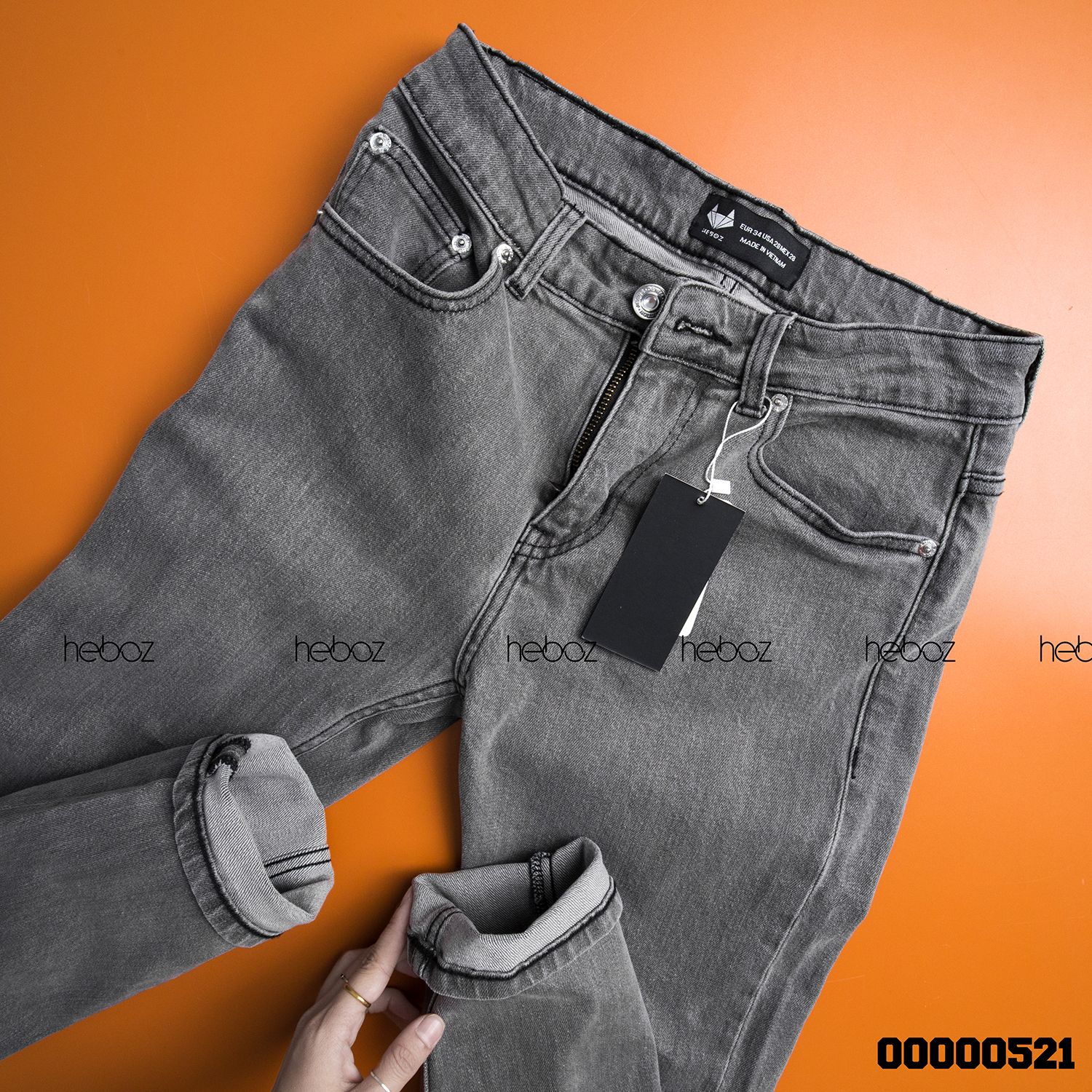 Quần jean Heboz slim 012 (xám)