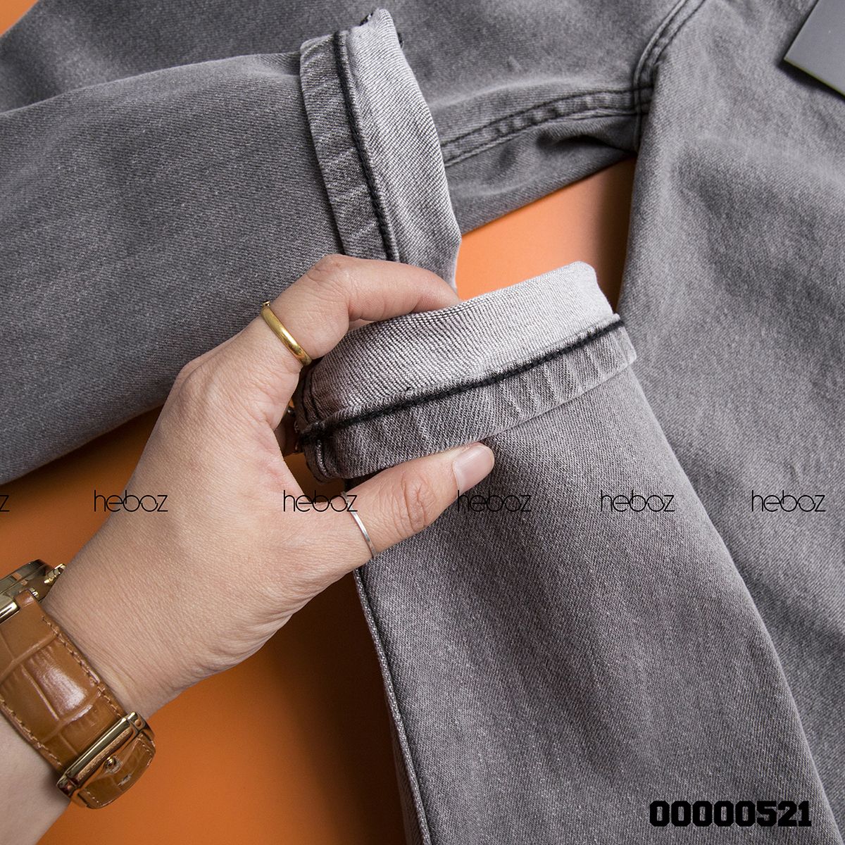 Quần jean Heboz slim 012 (xám)