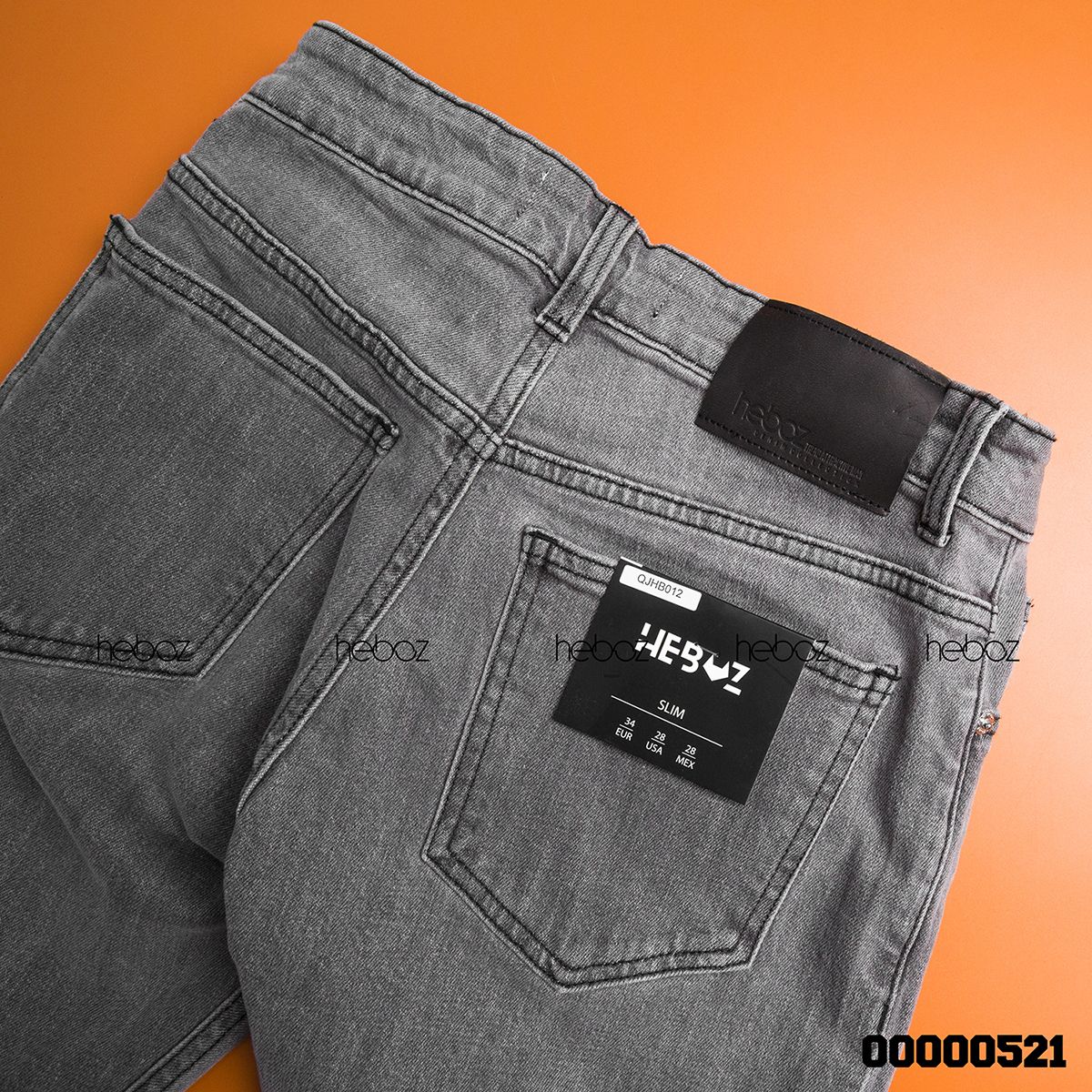 Quần jean Heboz slim 012 (xám)