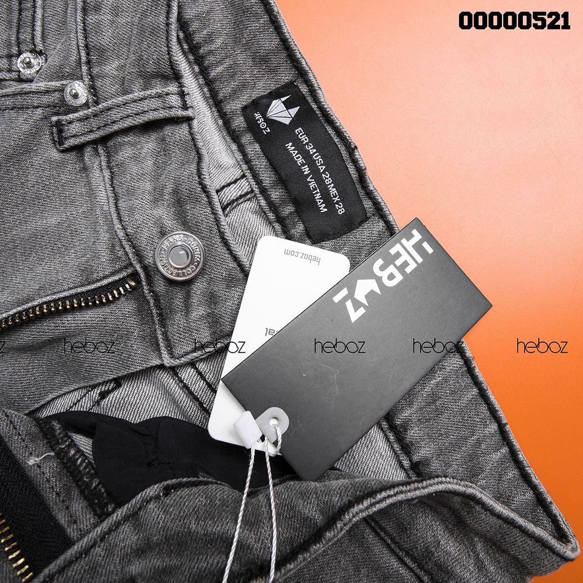 Quần jean Heboz slim 012 (xám)