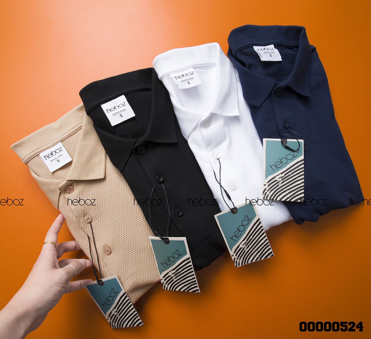 Áo polo dệt Heboz cao cấp 4M