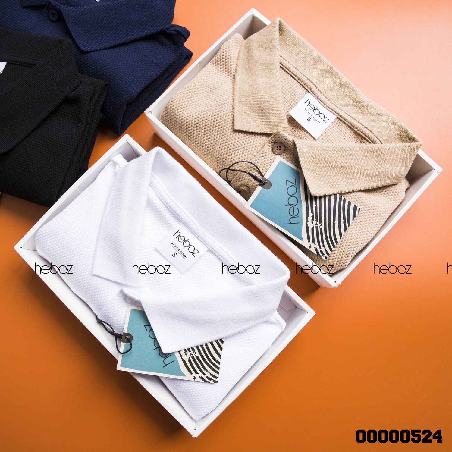 Áo polo dệt Heboz cao cấp 4M