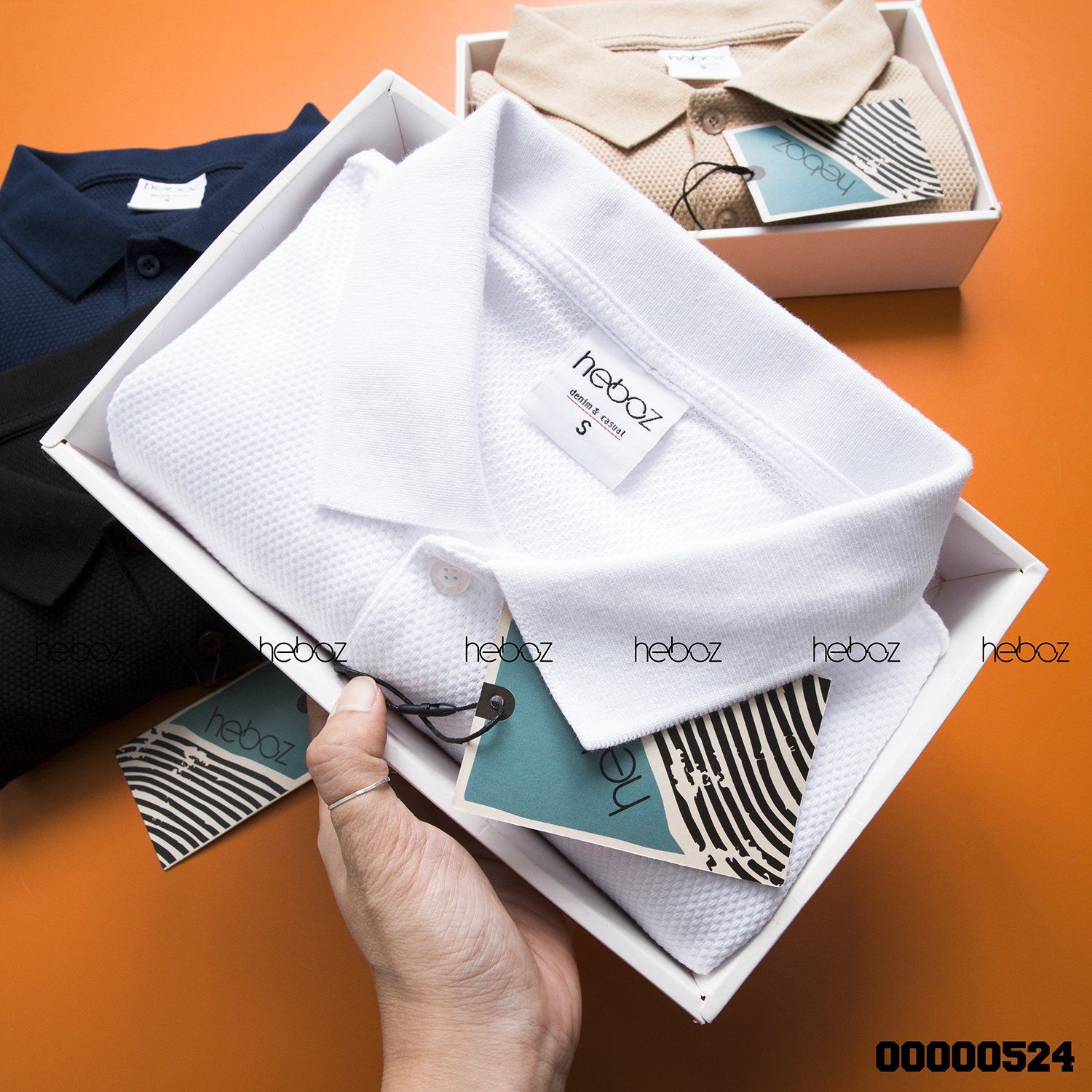 Áo polo dệt Heboz cao cấp 4M