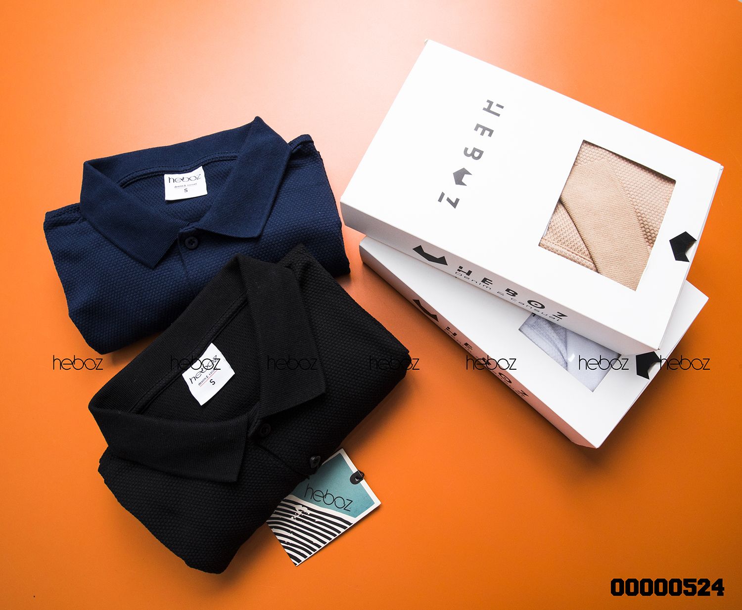 Áo polo dệt Heboz cao cấp 4M