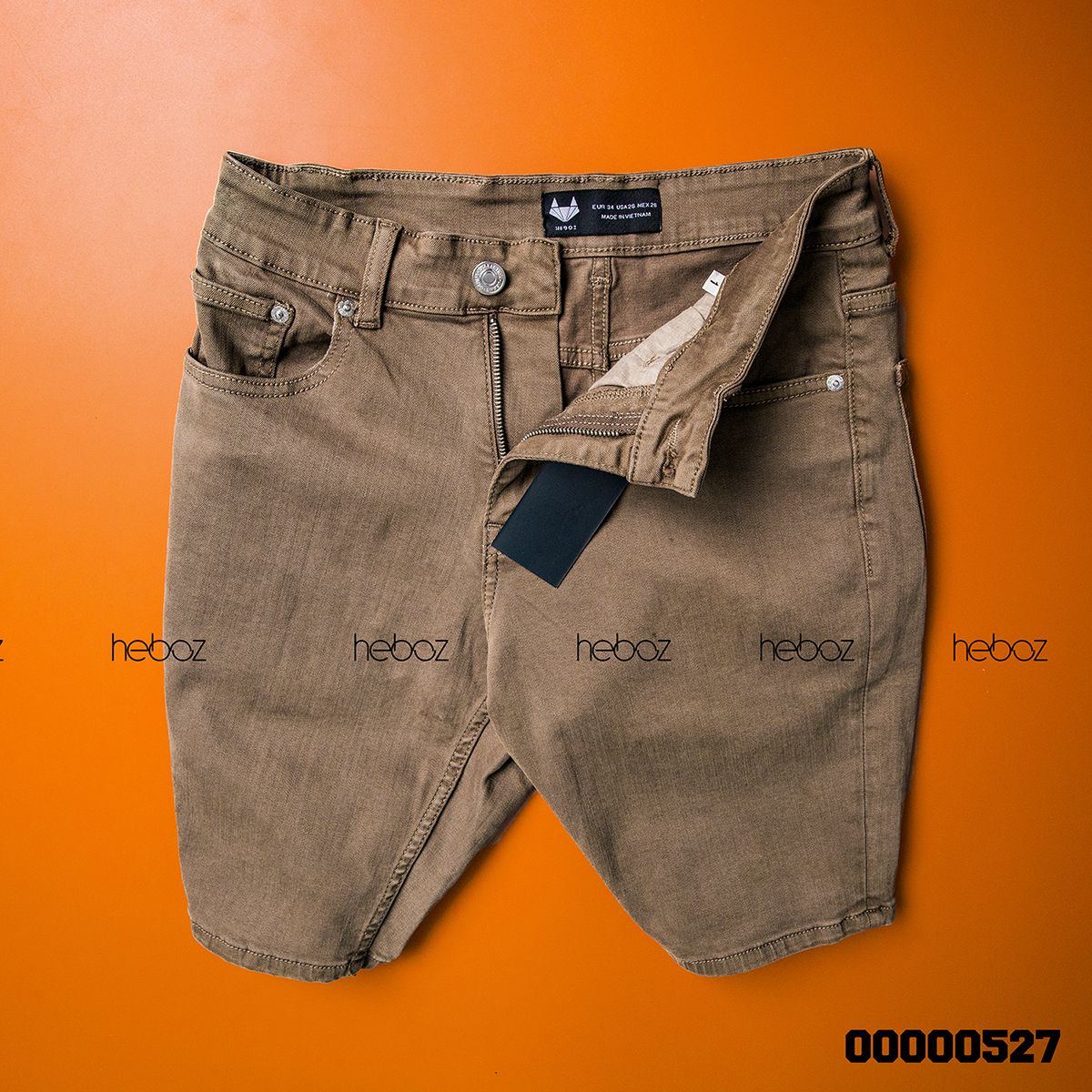 Quần short jean color Heboz 6M