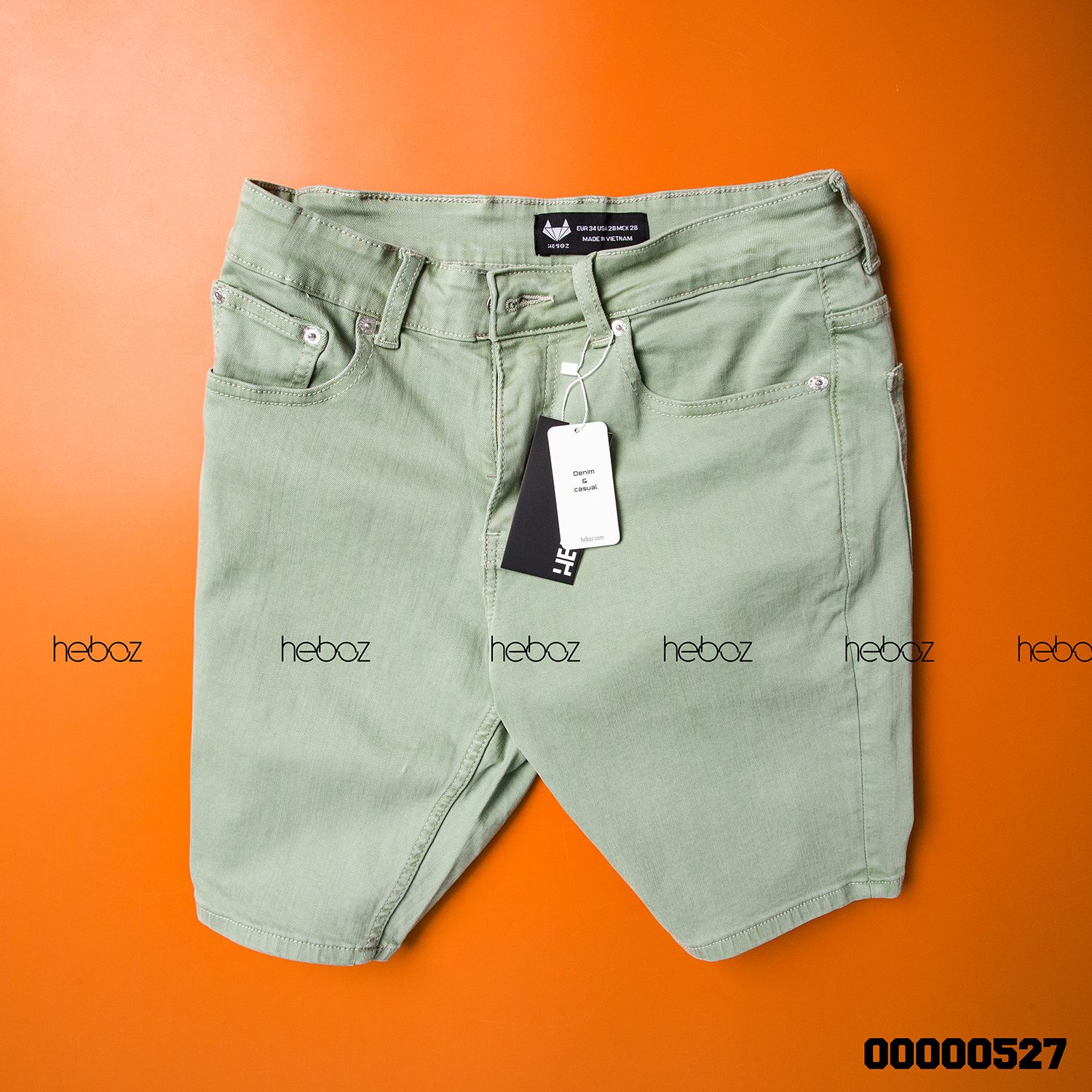 Quần short jean color Heboz 6M