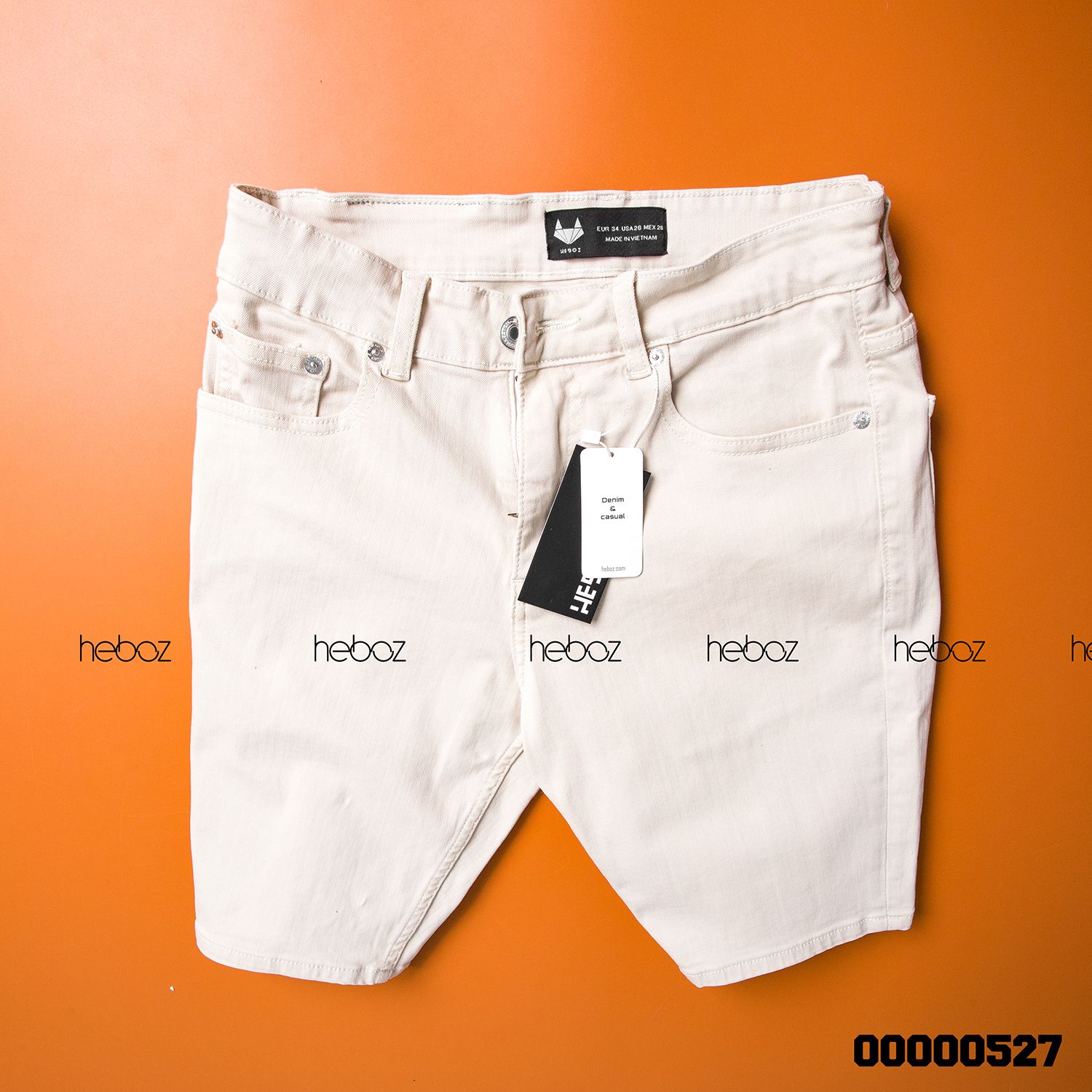 Quần short jean color Heboz 6M
