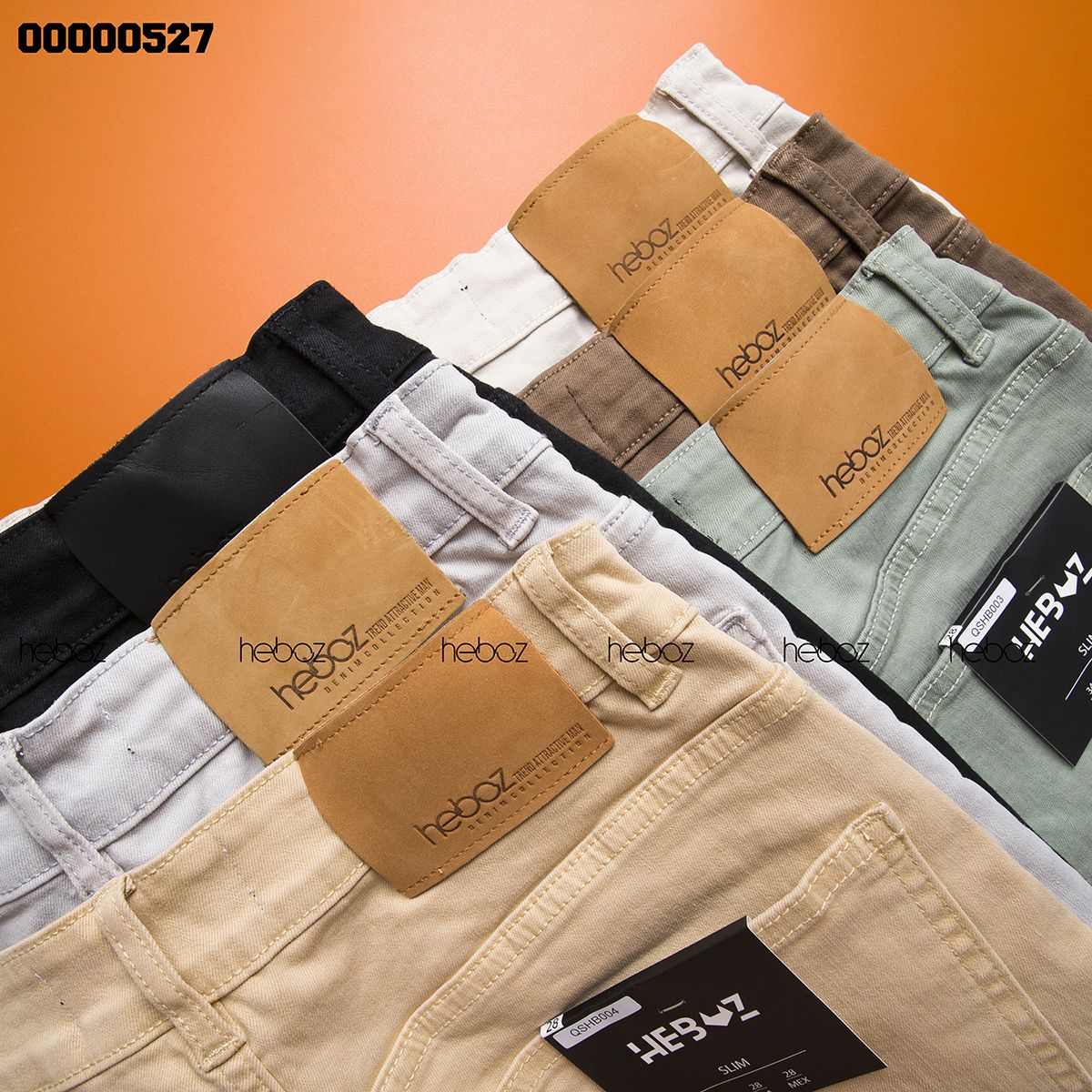 Quần short jean color Heboz 6M