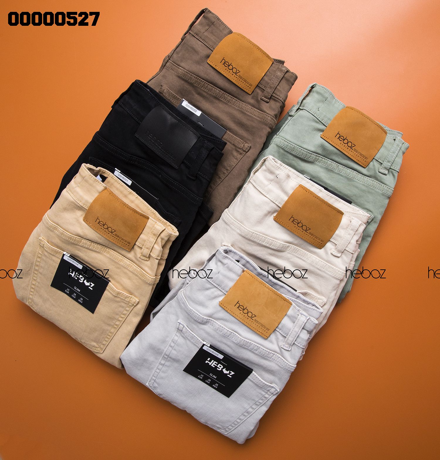Quần short jean color Heboz 6M