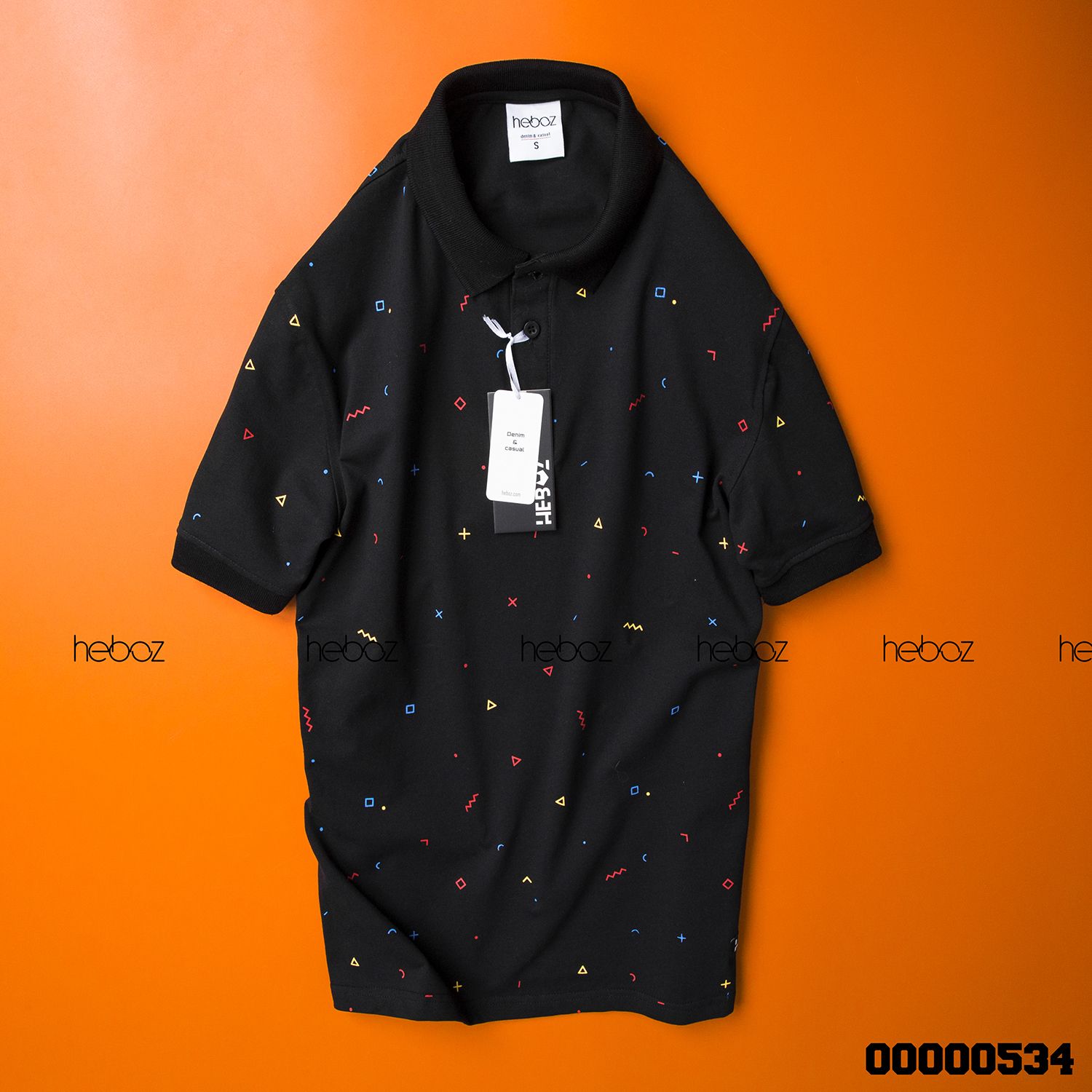 Áo polo HB họa tiết 4M - 00000534