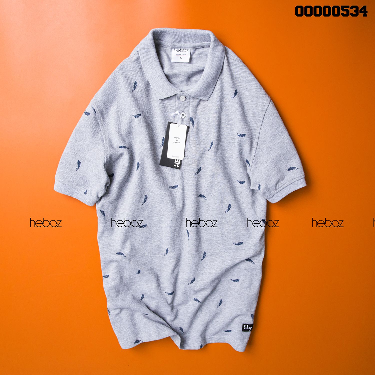 Áo polo HB họa tiết 4M - 00000534