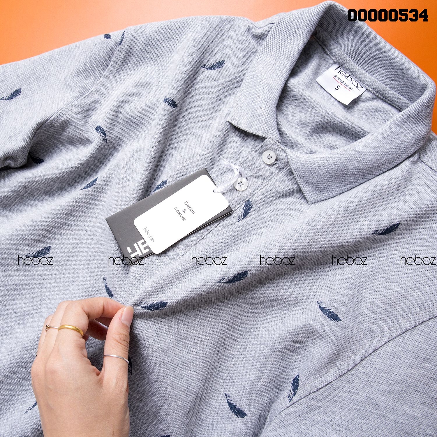 Áo polo HB họa tiết 4M - 00000534