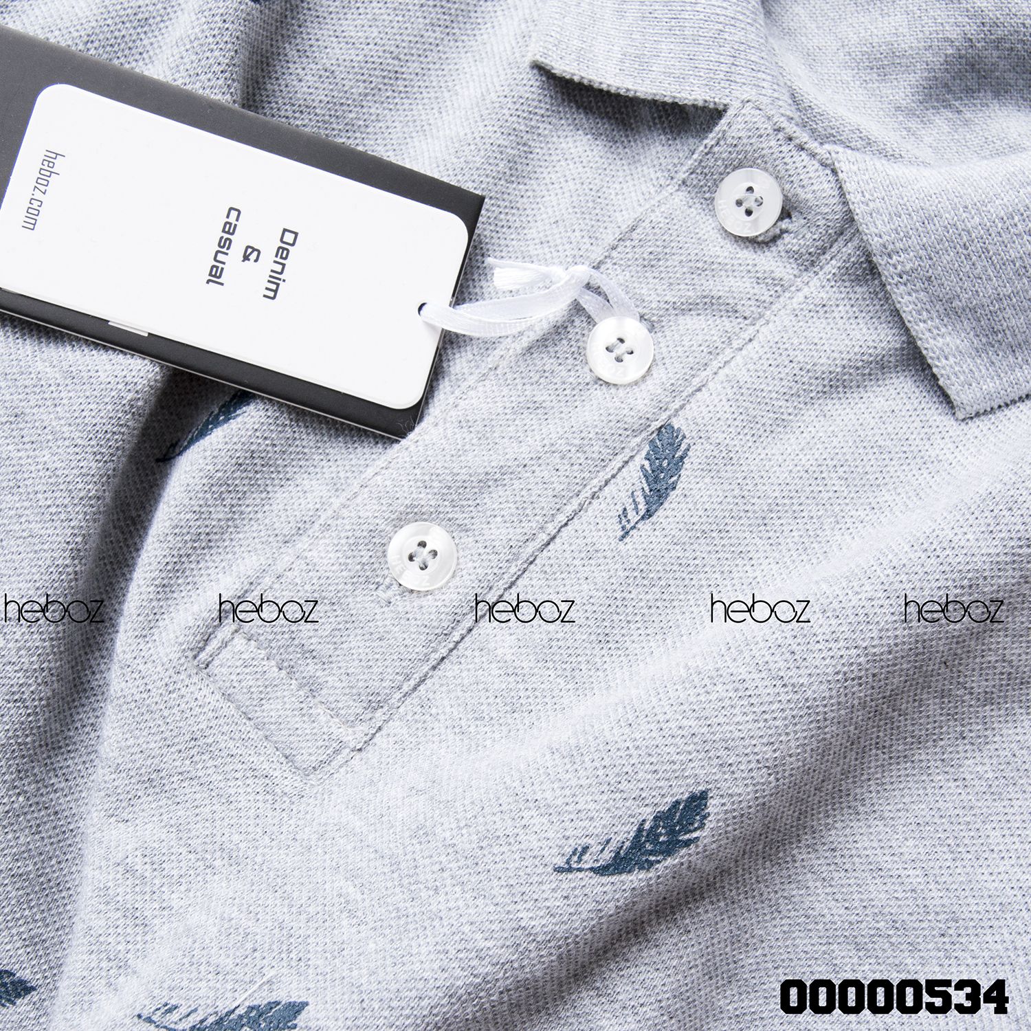 Áo polo HB họa tiết 4M - 00000534