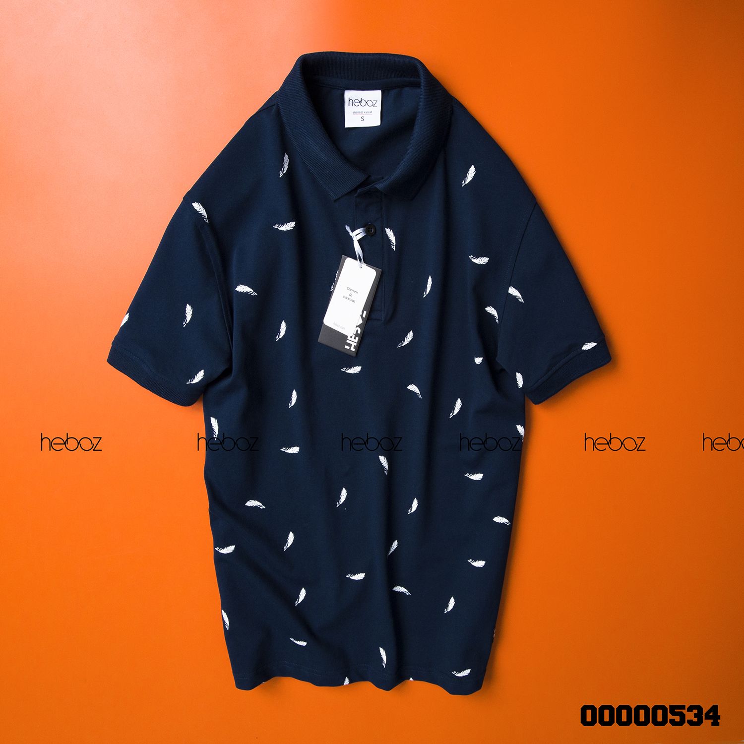 Áo polo HB họa tiết 4M - 00000534