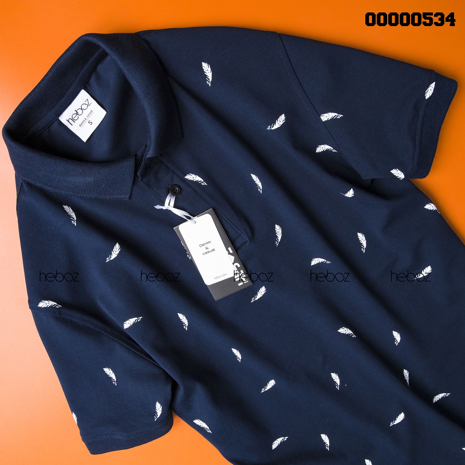 Áo polo HB họa tiết 4M - 00000534
