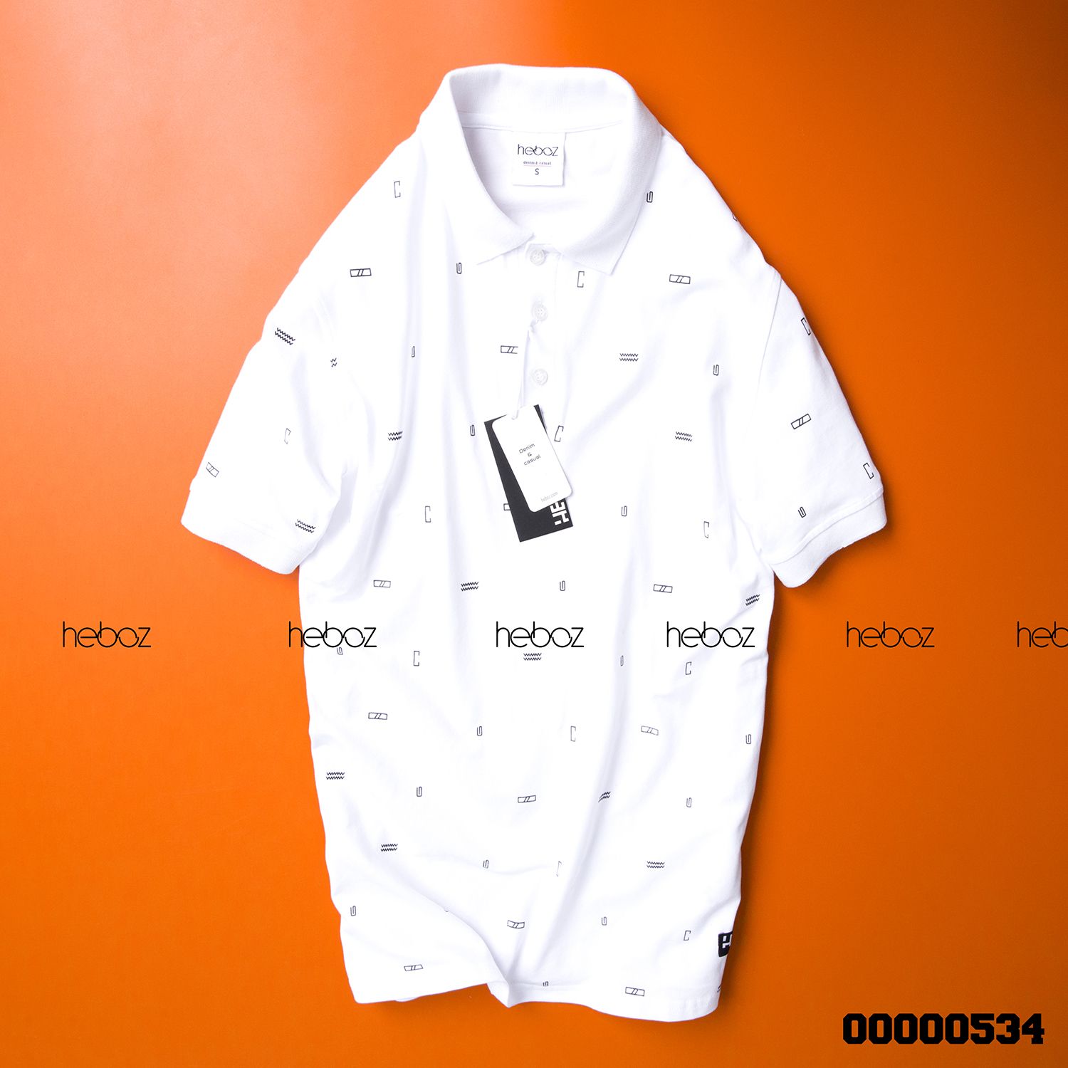 Áo polo HB họa tiết 4M - 00000534